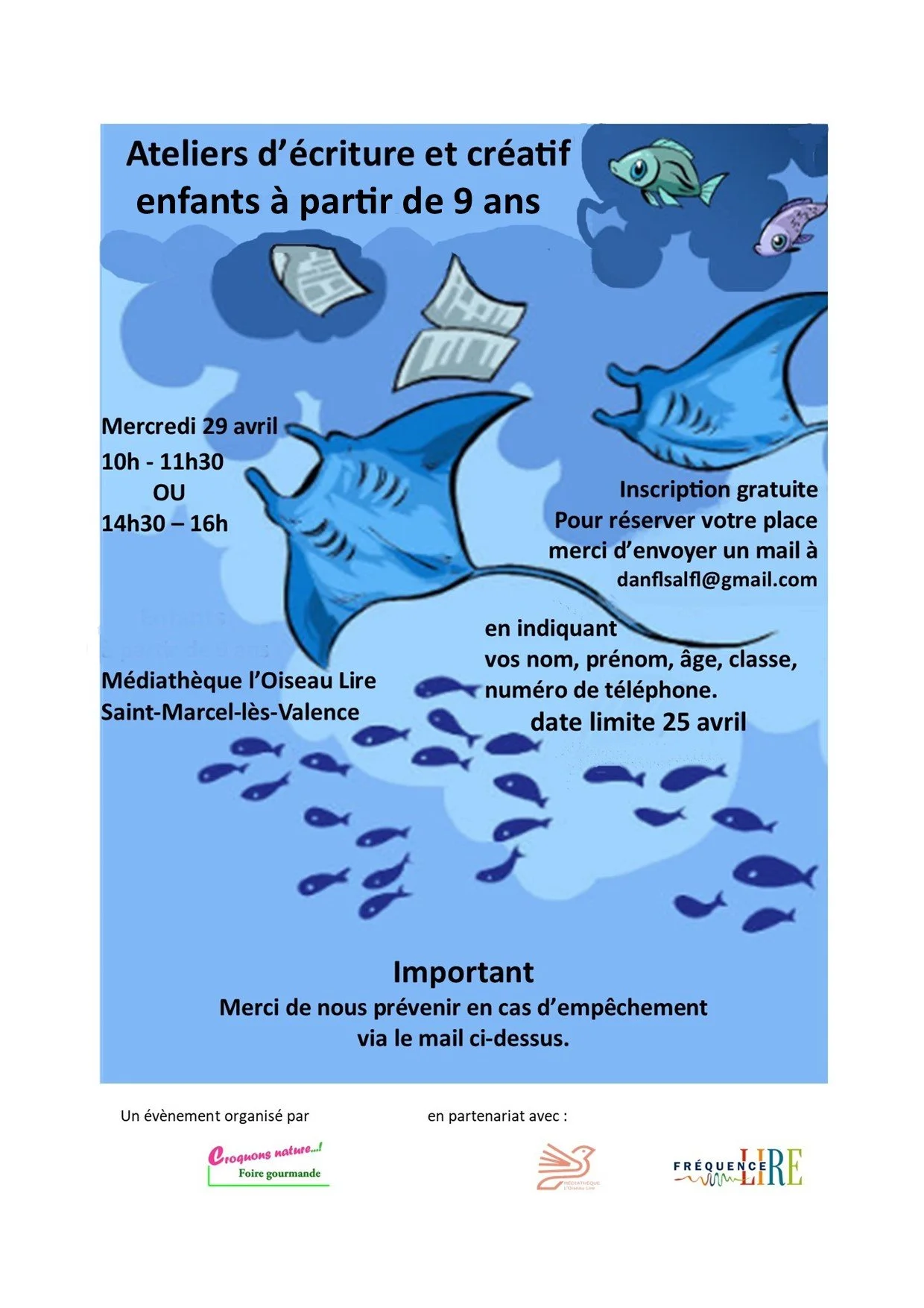 Atelier d’écriture (enfant)