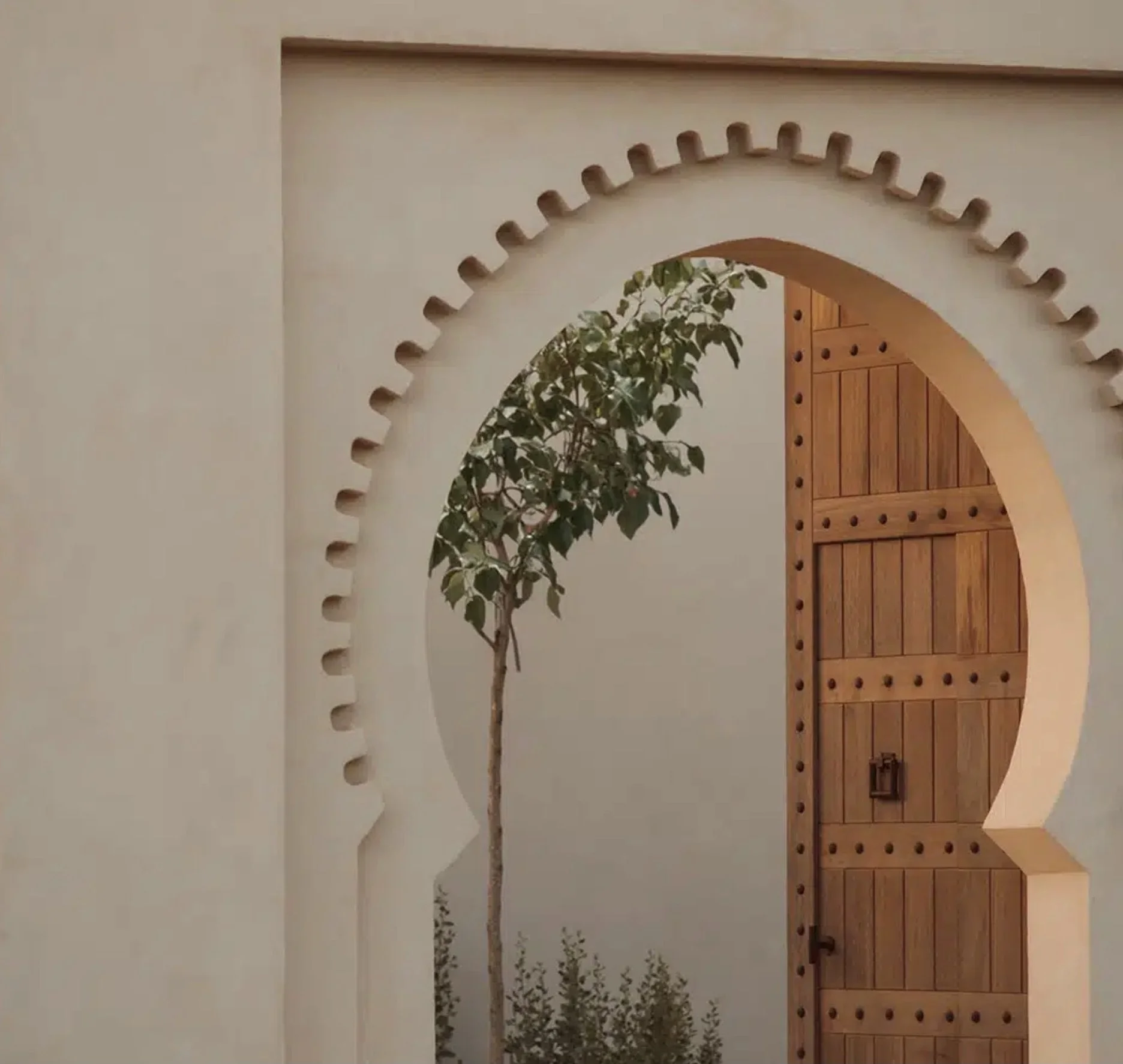 lime plaster entrance