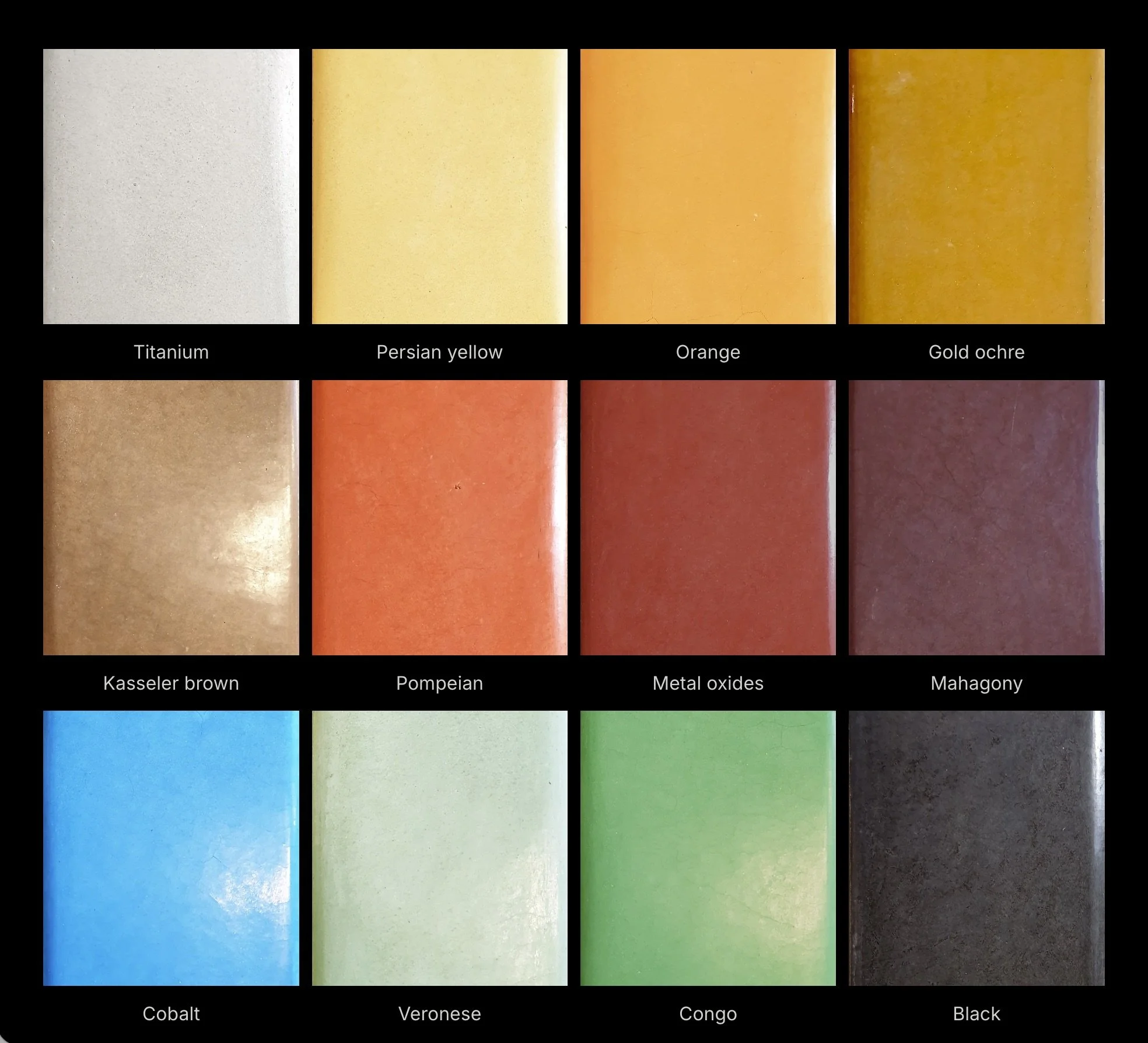 bespoke samples plaster paint pigments