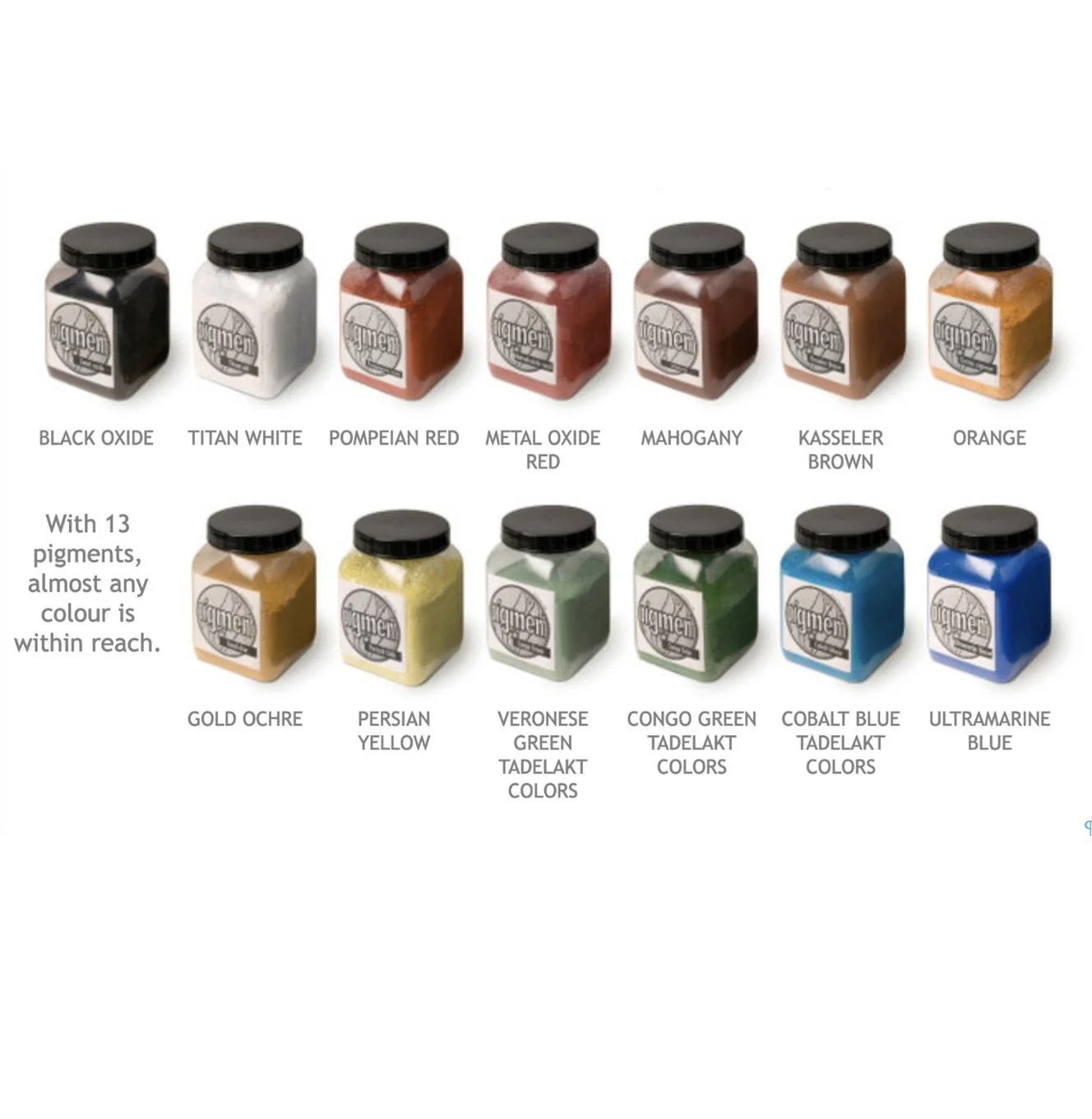 earthen paint and plaster pigments