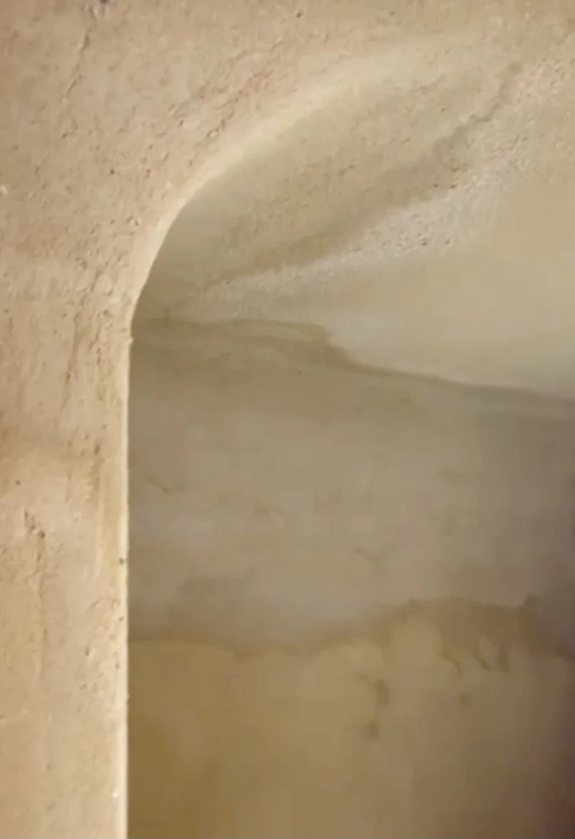 cob plaster corner drying