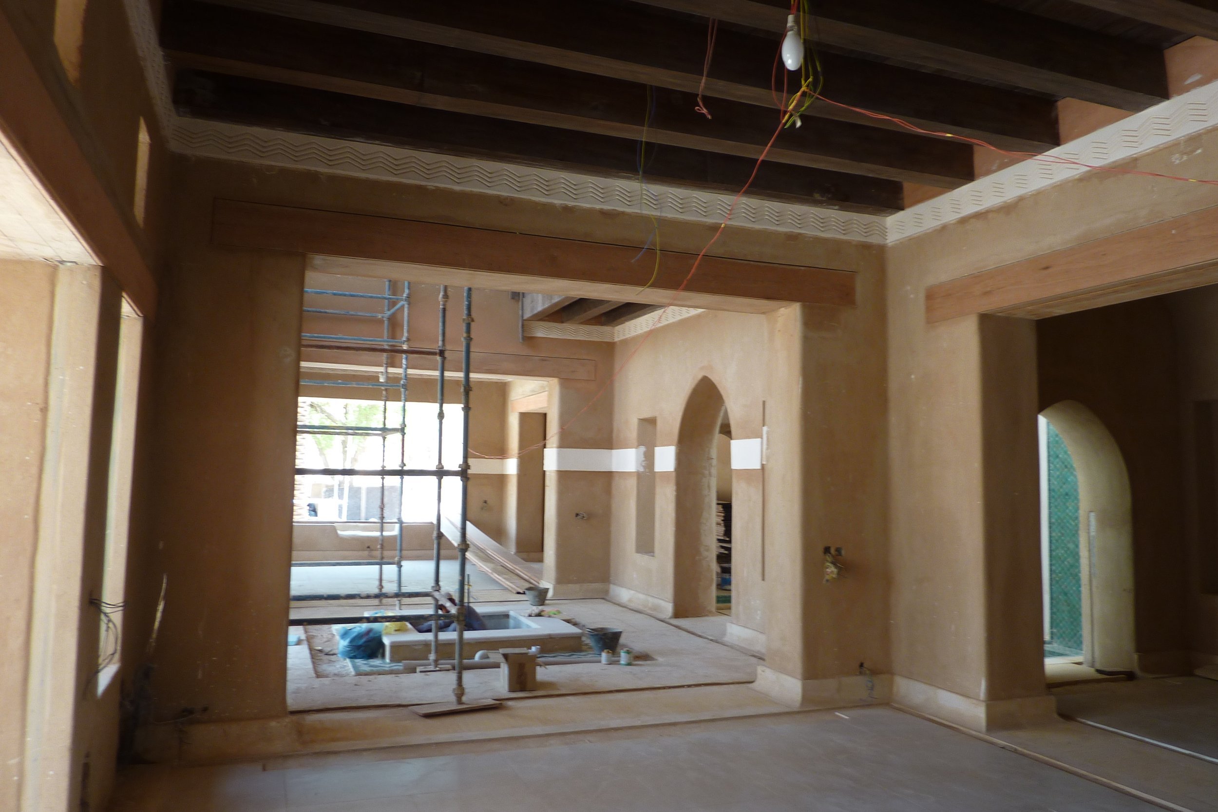 Kalk leemstuc aarden kassei