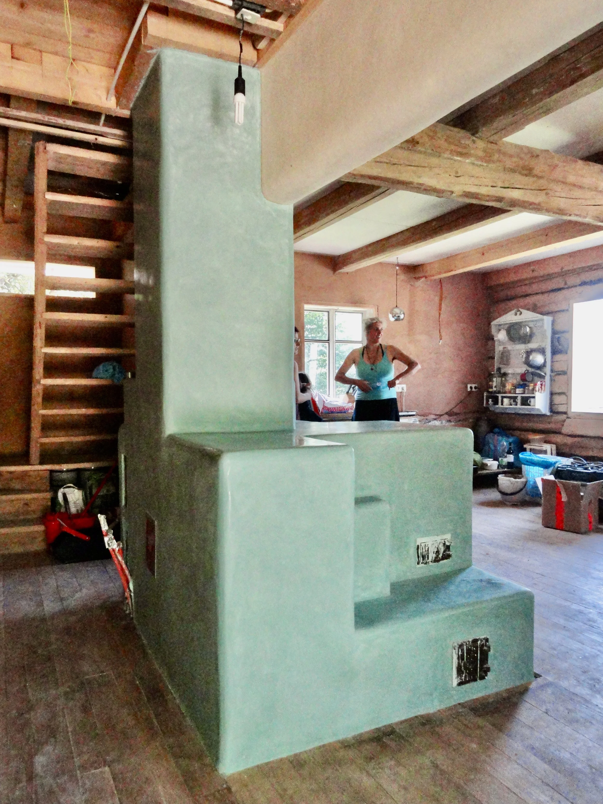 tadelakt groene oven