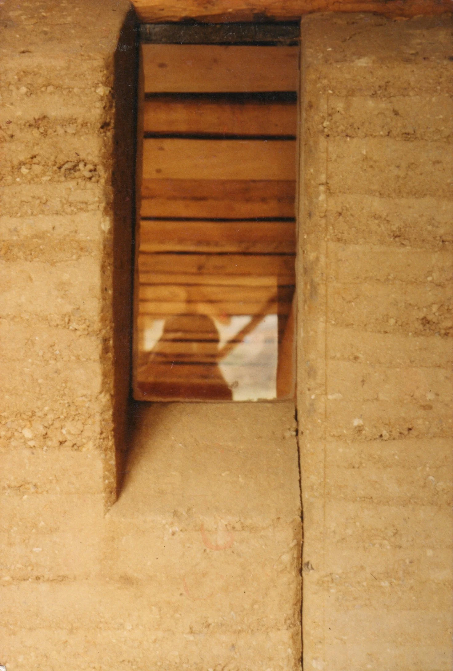 rammed earth small window