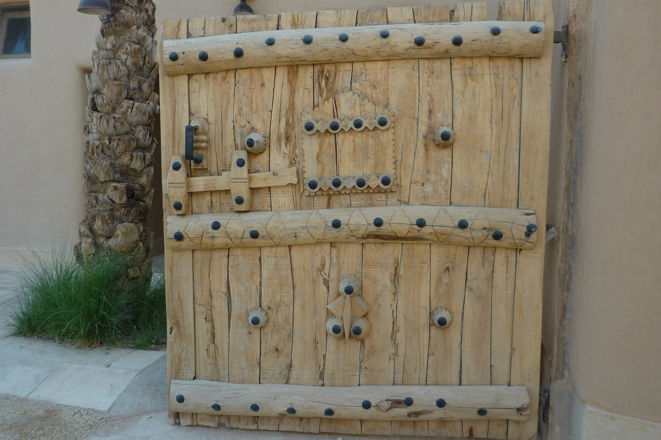 Linde leemstuc met voordeur