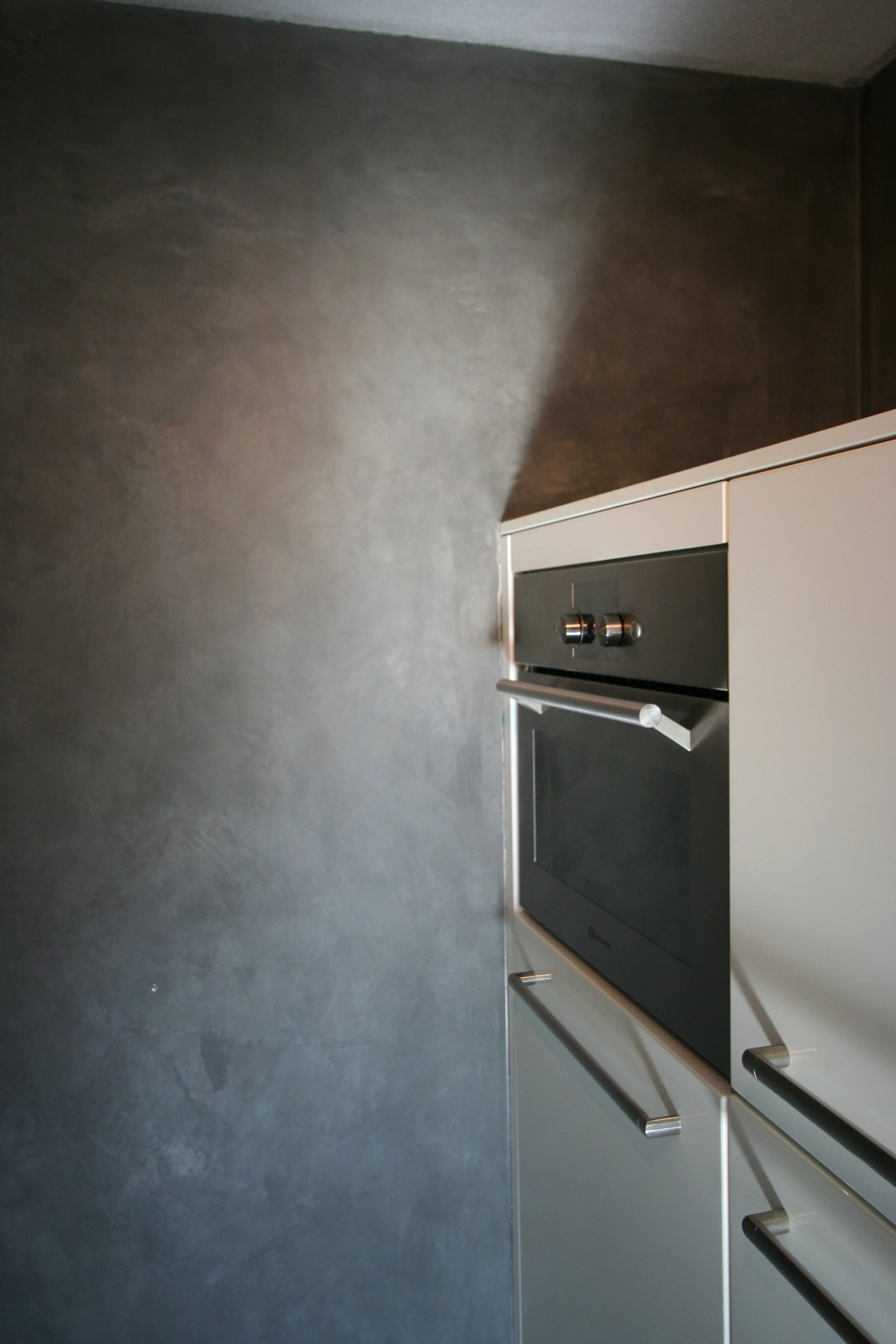 concrete look kitchen wall Tierrafino