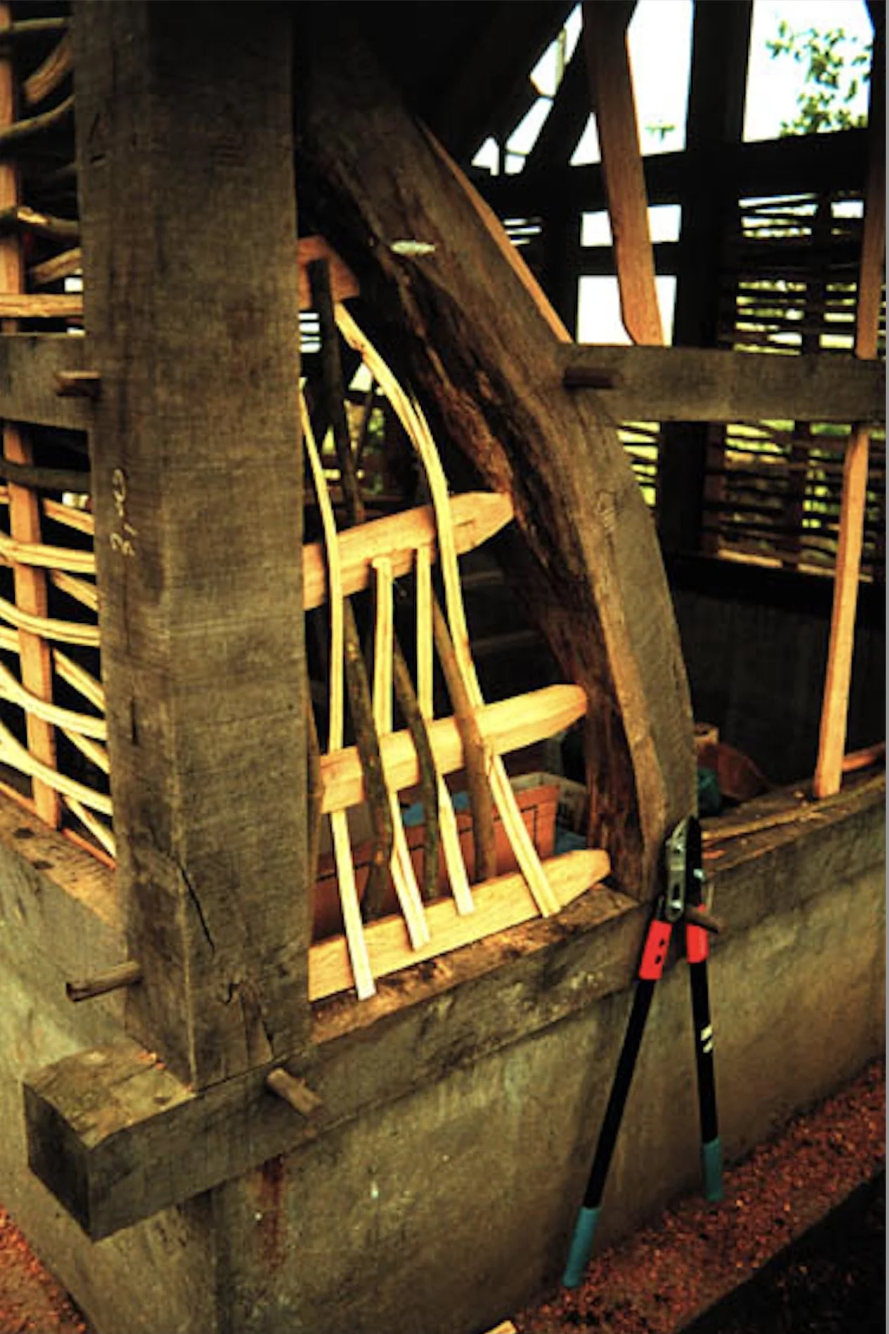 wattle and daub wood with clay