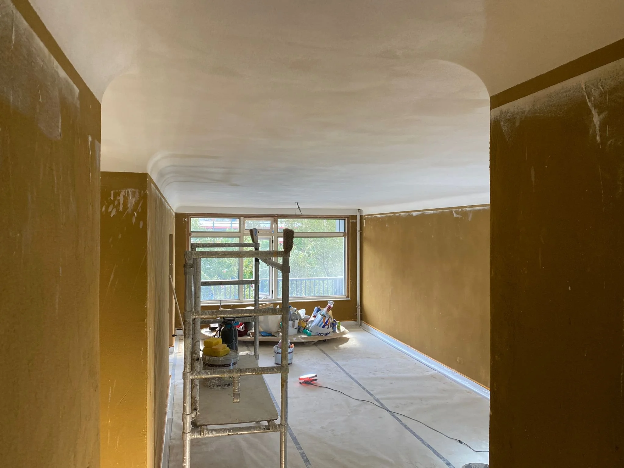 cob plaster ceiling is finished