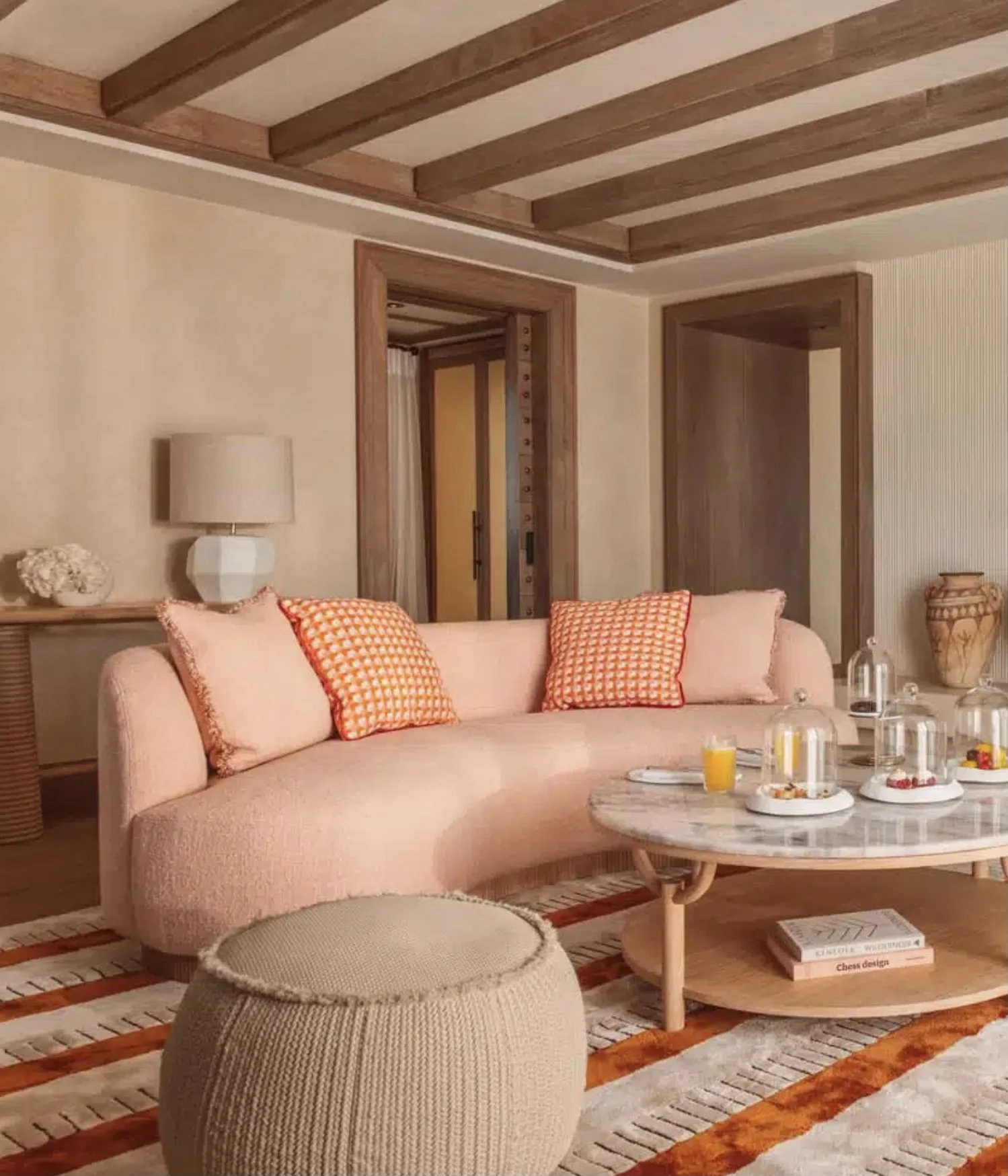 lime plaster living room