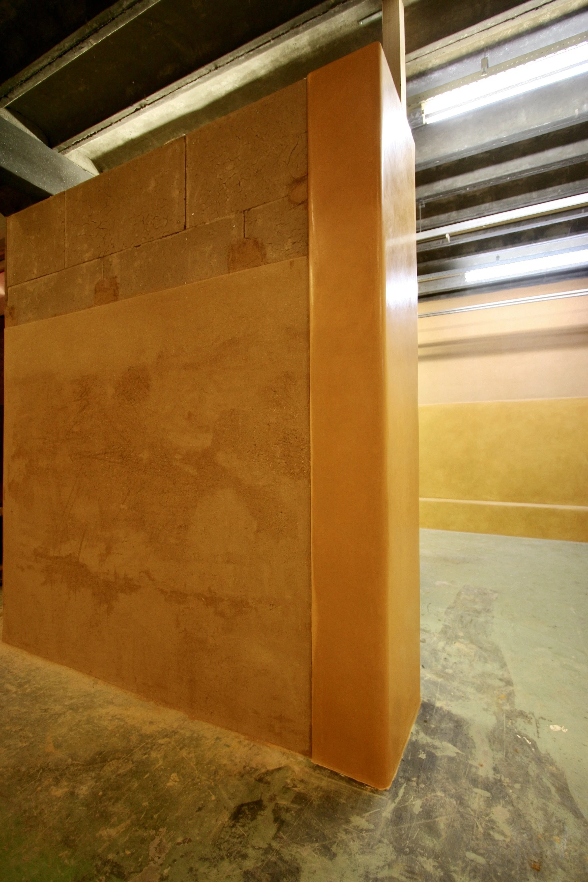 clay boards panels with tadelakt