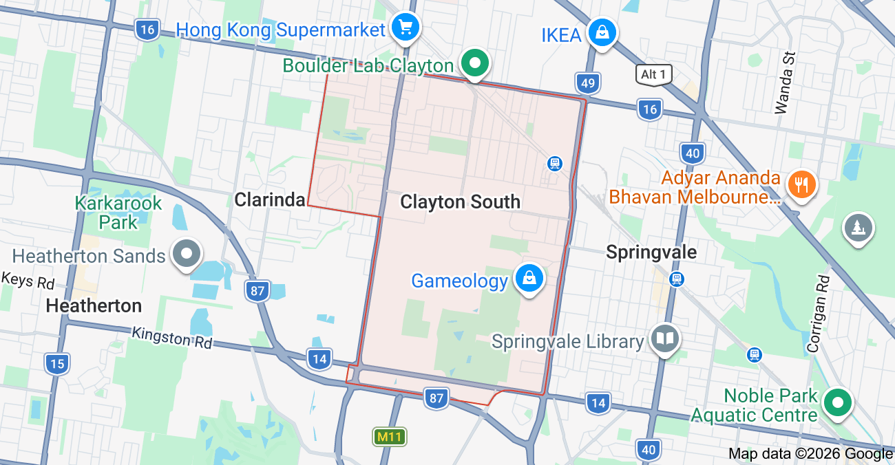 VIC: 📍 Clayton South