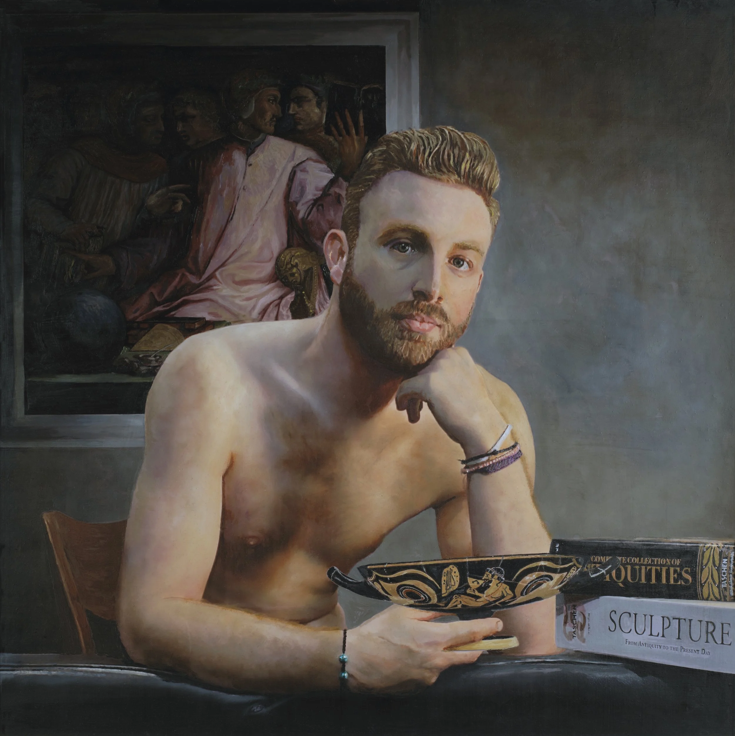 Art History and Archeology (The Modern Liberal Arts) ,oil on prepared paper 57cm x 57cm