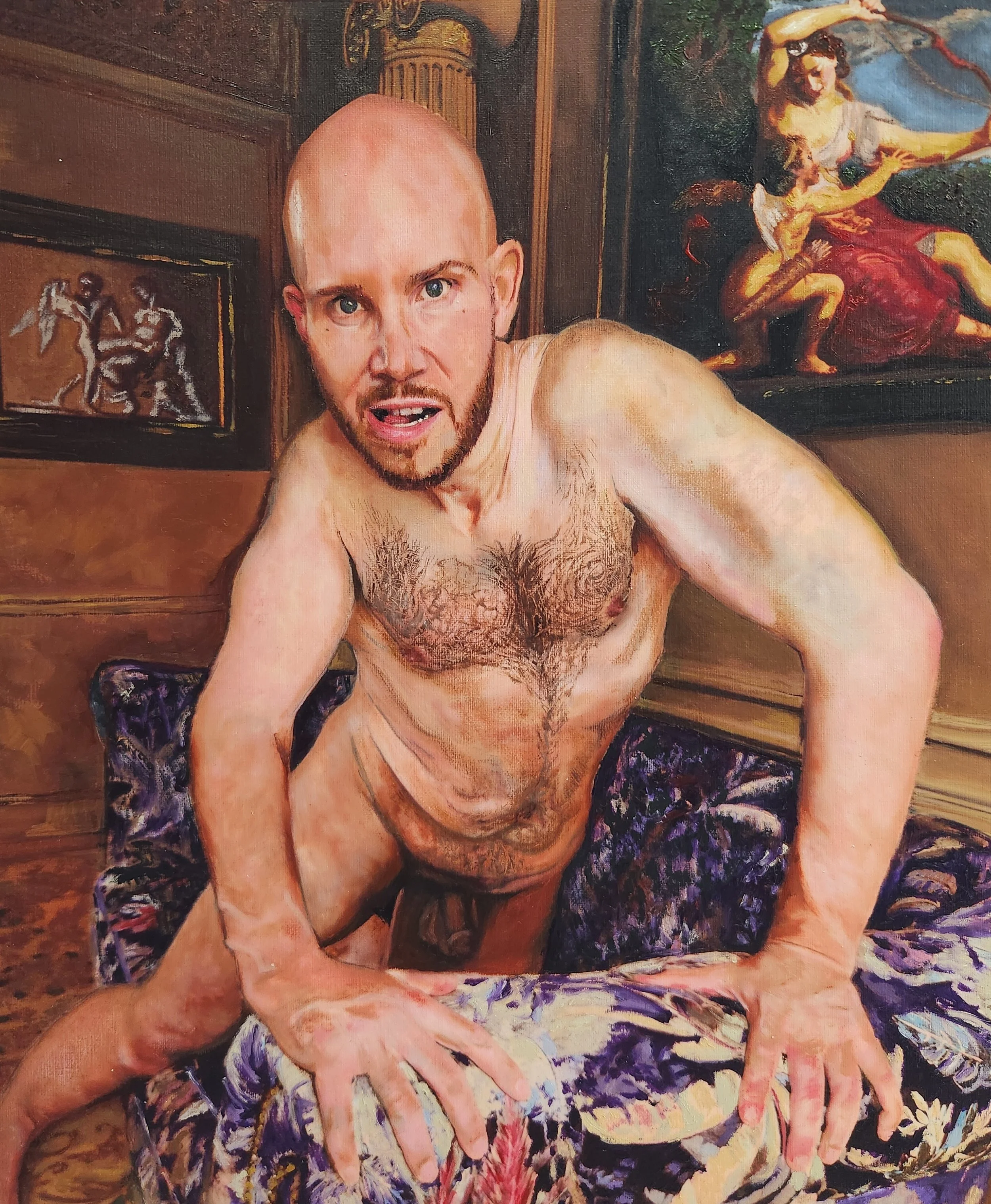 Justin. 2025. Commission. Oil on Paper 42cm x 34cm (Private Collection)