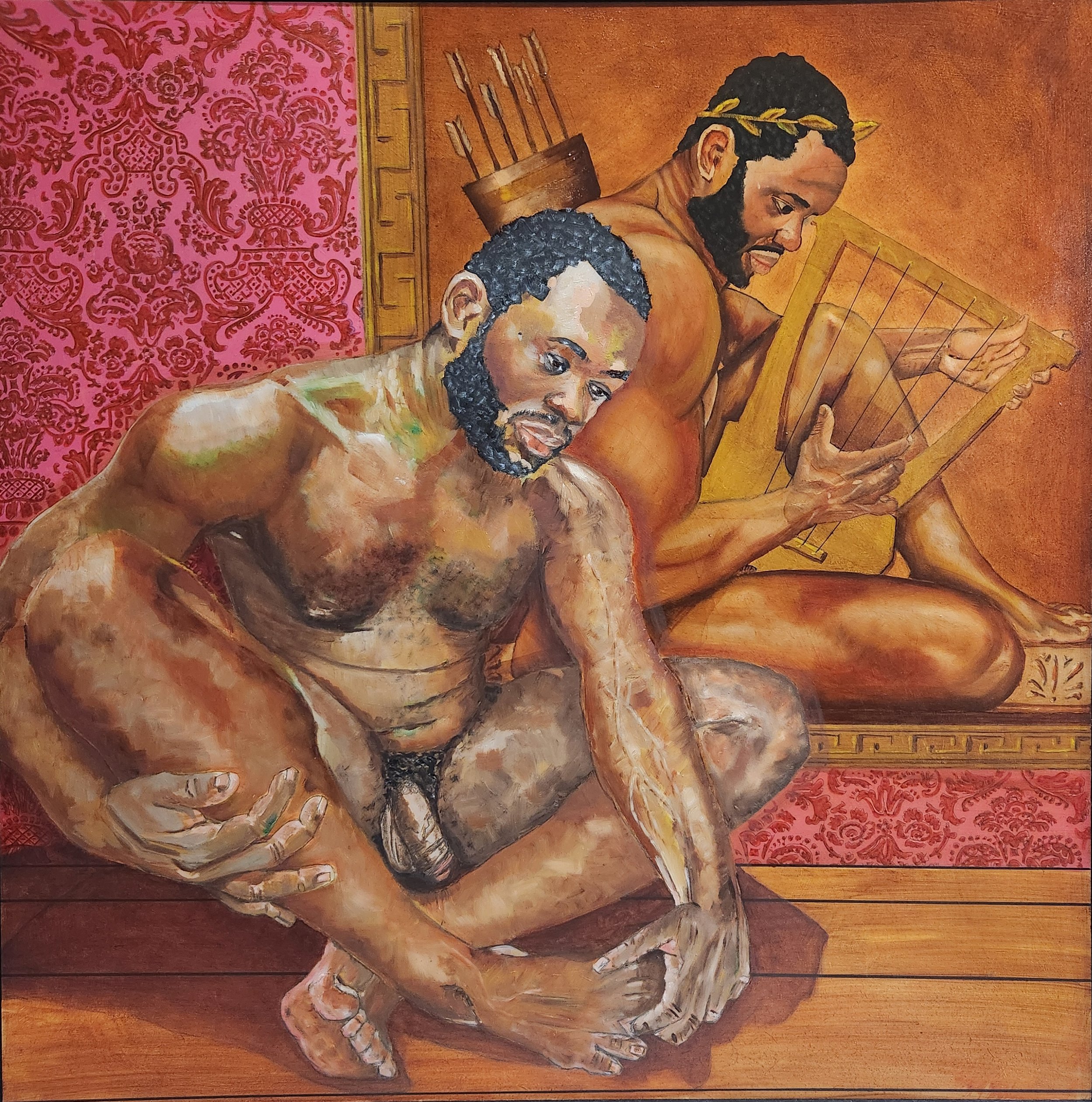 The Cameroon Apollo. 2024. Oil on prepared board - 60 x 60 cm