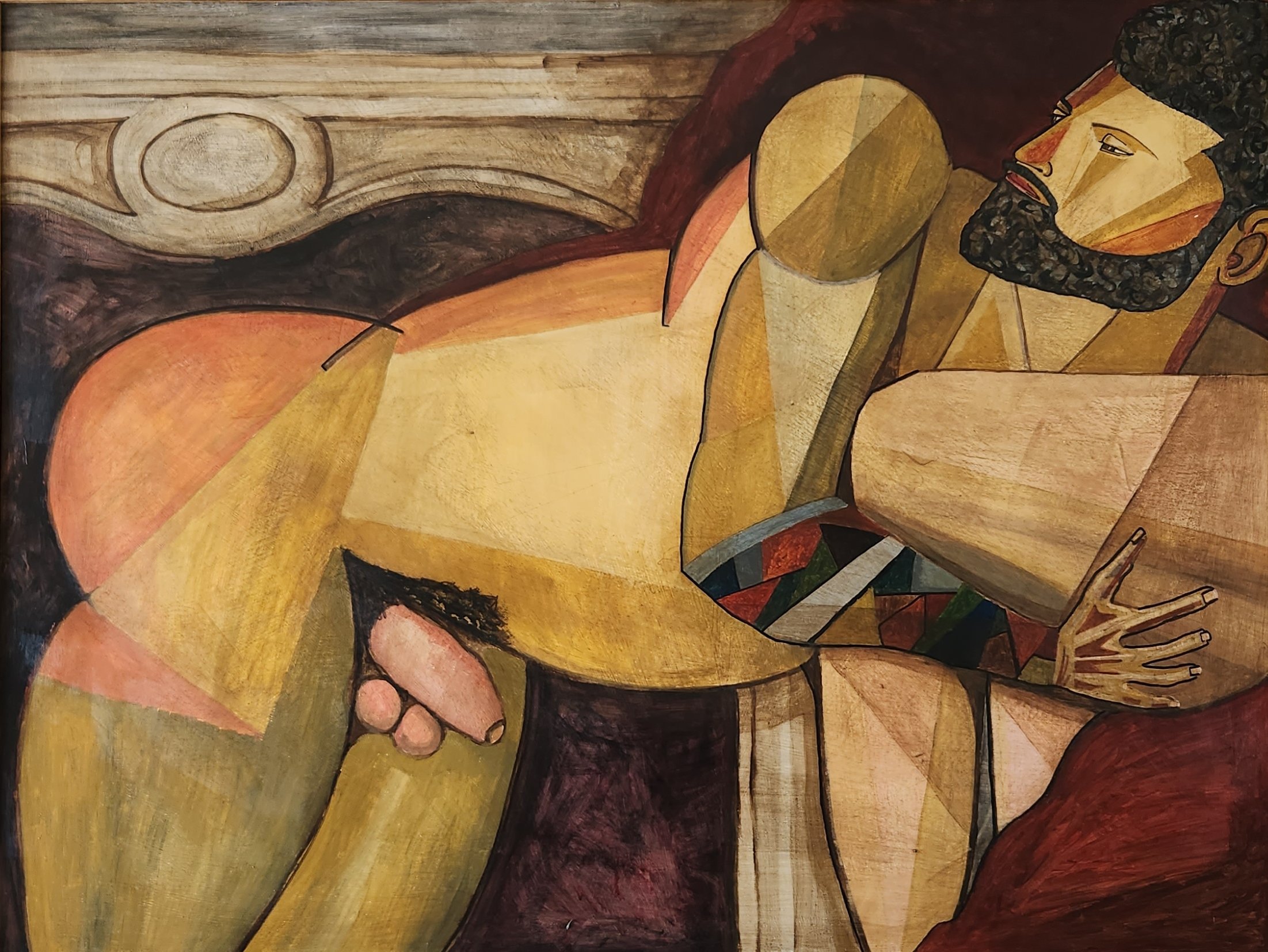 Paris 1948. 2023. Acrylic on prepared board. 109 x 83 cm