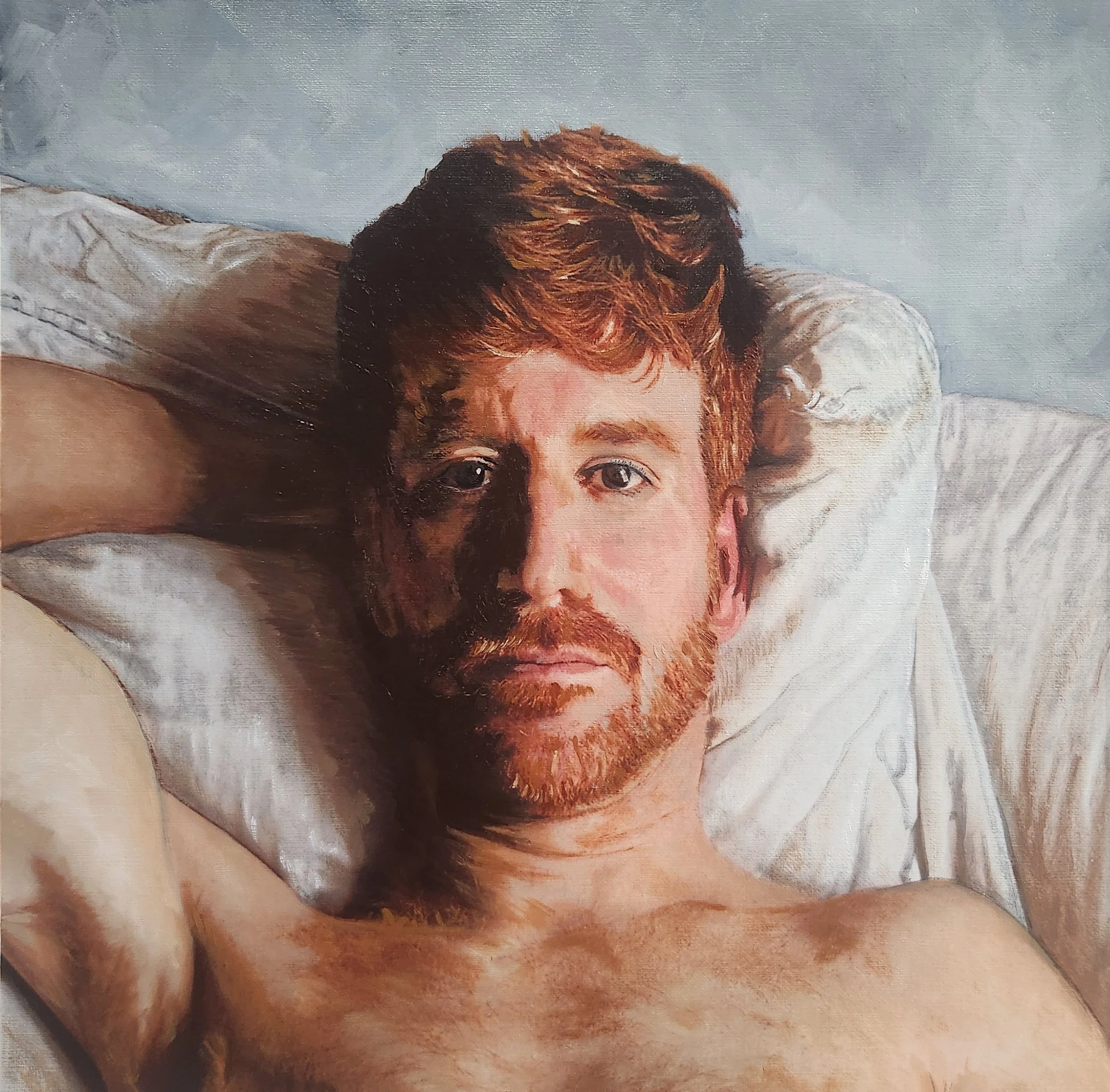 Nano. Oil on paper. 29cm x 29cm.
Sold (Private Collection)