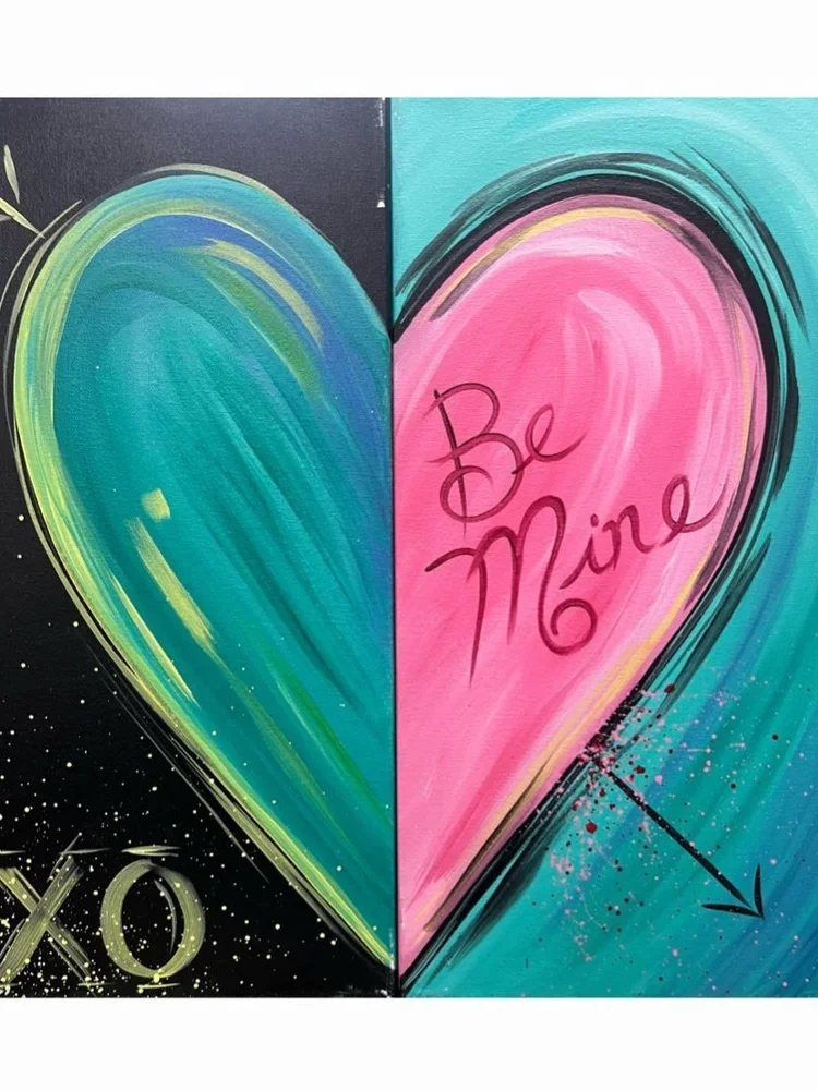 February 14, 2026 Valentine's Day Drop-in/ 12-6 Choose ANY Valentine's Day Painting