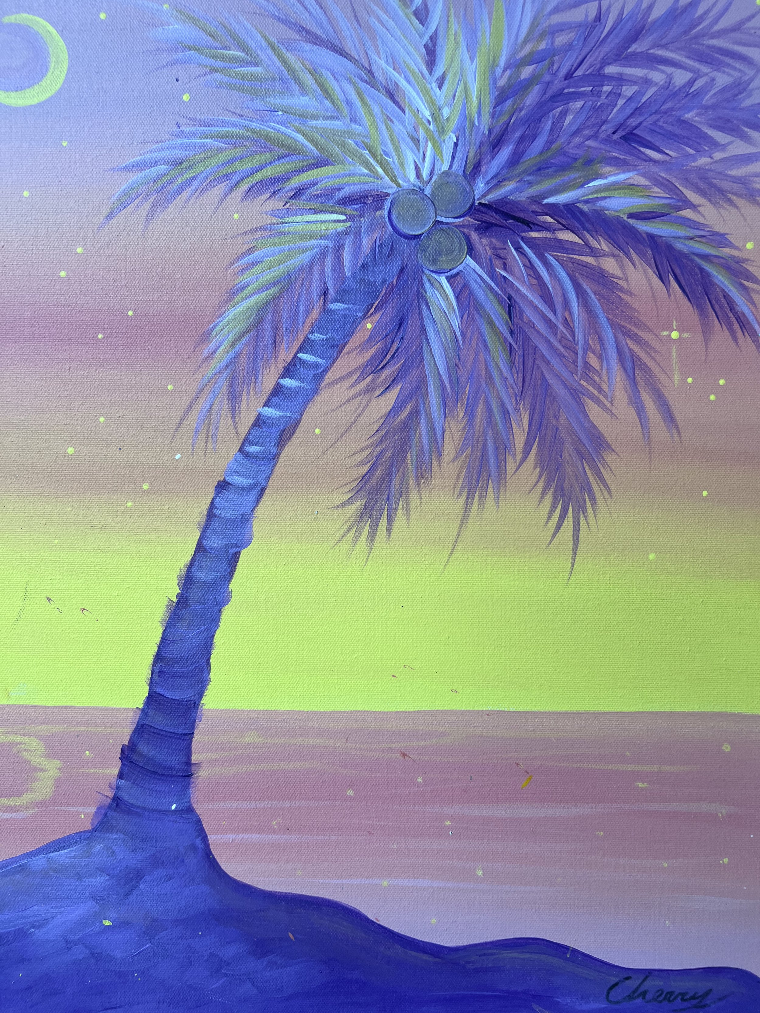 Sunset Palm