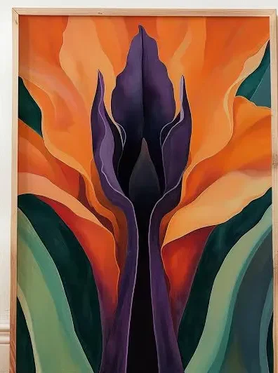 Bold Flowers &amp; Color Mixing (Georgia O’Keeffe)