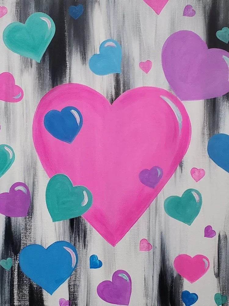February 14, 2026 Valentine's Day Drop-in/ 12-6 Choose ANY Valentine's Day Painting