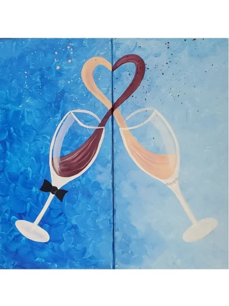 February 14, 2026 Valentine's Day Drop-in/ 12-6 Choose ANY Valentine's Day Painting