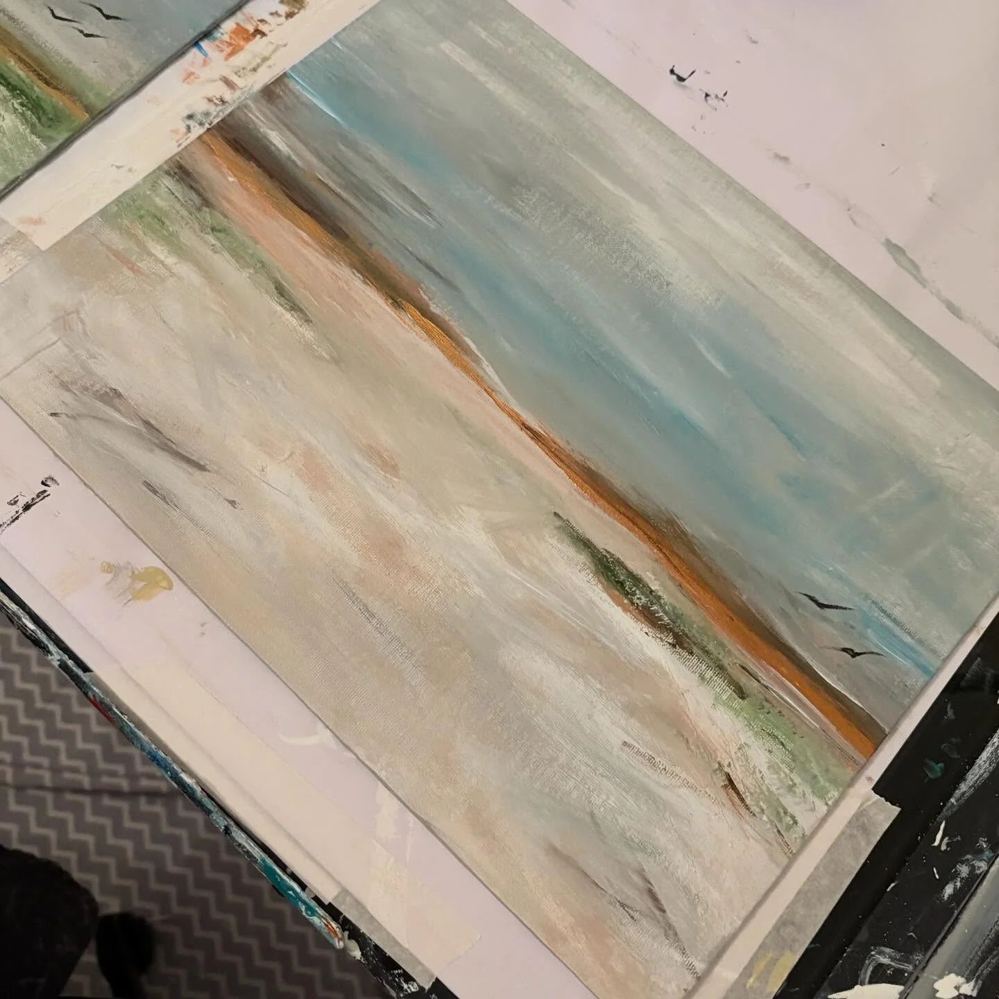 2026 begins with acrylic layers, quiet focus, and trusting the process.
New year, new surfaces, same love for creating.🤍🤎🧡💚🩶

#creativemindset #newart #available #create acrylicpainting ✨