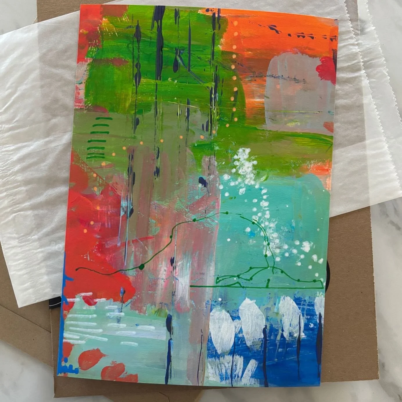 A selection of my Original Paintings are available in fine Prints on my website - Link in bio ✨

#sellingartwork #creative artist#wallartdecor#homestyle#loveart ✨🧡💚❤️🤍💙