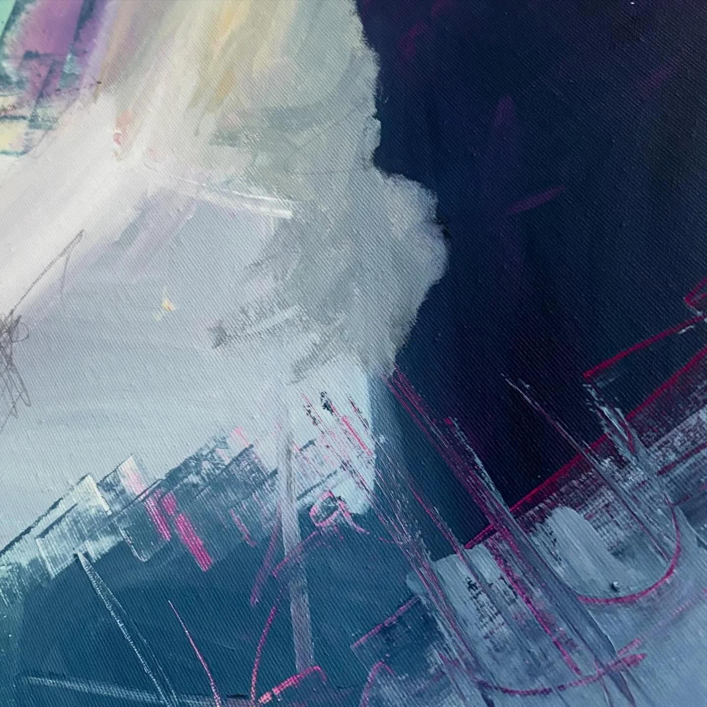 A painting I&rsquo;m currently working on&hellip; letting the colours pop ! 🩷🩵💙🤍Available shortly via my website - link in Bio✨thanks! 

#artcollection #supportartists #available #creativemindset #walldecor