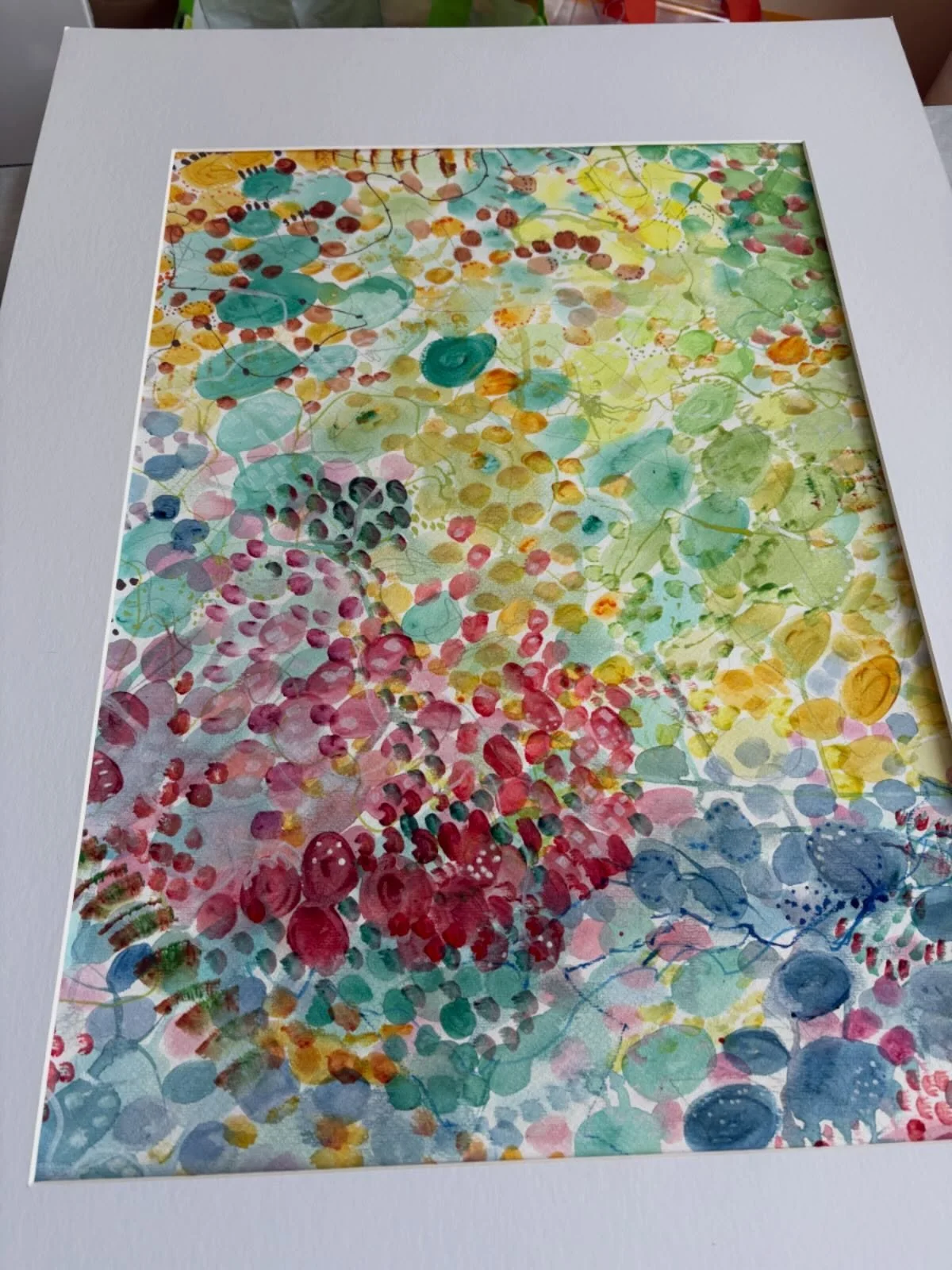 A lovely sunny day painting using Watercolour and acrylic on A2 paper💐Floral Symphony 

#abstract#watercolours #creating #studioartist #available  markmaking