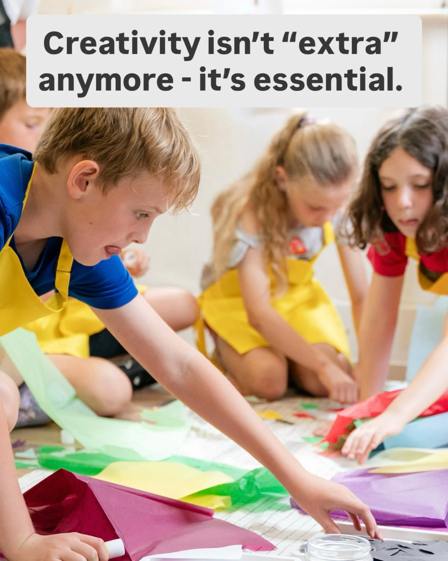 🧑&zwj;🎨 

Creativity isn&rsquo;t &ldquo;extra&rdquo; anymore - it&rsquo;s essential. 🎨 ✨

In 2026, our children are growing up with AI, automation, and constant change. What can&rsquo;t be replaced? Imagination. Problem-solving. Emotional expressi