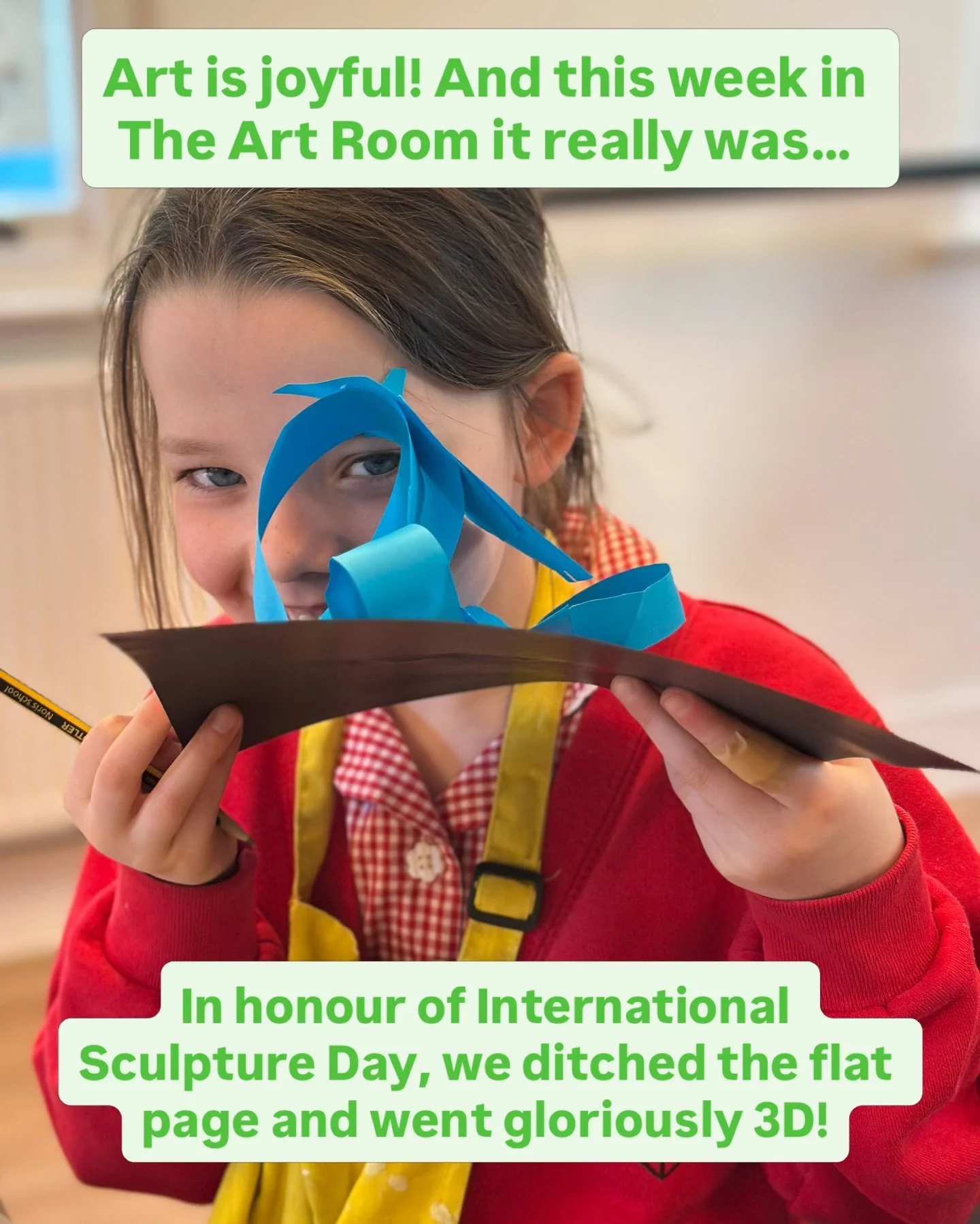 🧑&zwj;🎨 

Art is joyful! And this week in The Art Room it really was&hellip; In honour of International Sculpture Day, we ditched the flat page and went gloriously 3D! 💛 

Did you know abstract sculpture doesn&rsquo;t have to represent anything at