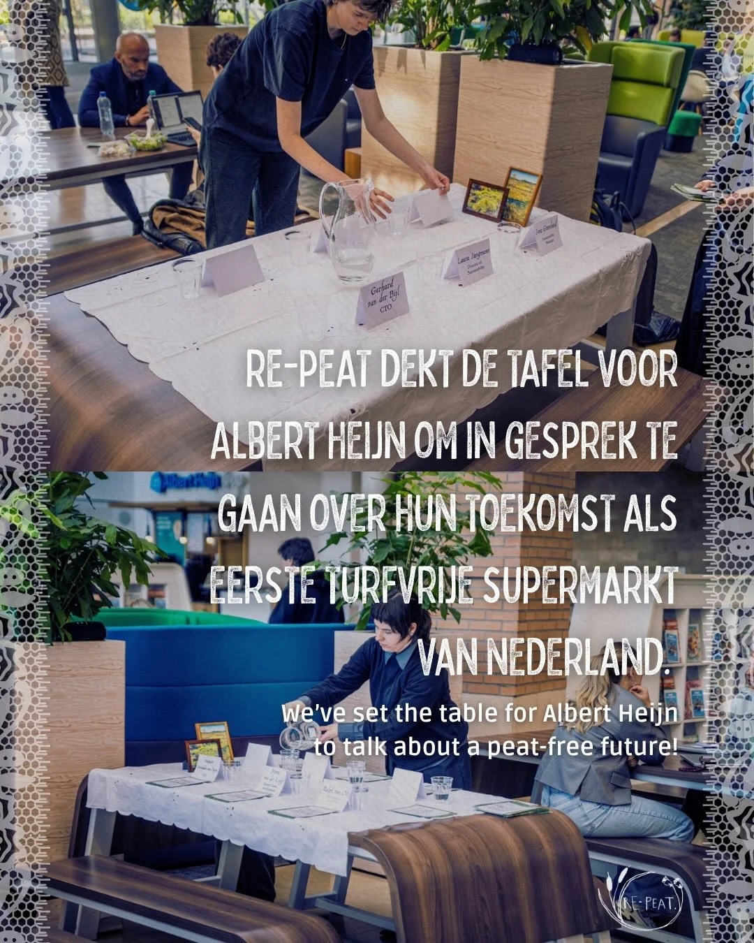 Today, we have set the table and invited Albert Heijn to be a part of a peat-free future☀️. Peat can no longer be ignored and with AH&rsquo;s commitment to sustainability and carbon capture solution, going peat-free is the obvious next step (did you 