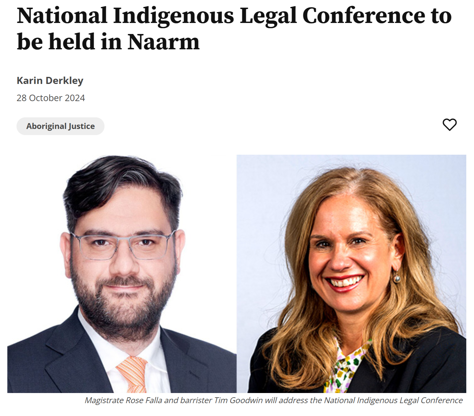 National Indigenous Legal Conference to be held in Naarm