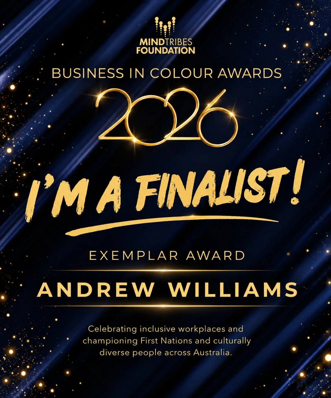 Andrew Williams named finalist in the 2026 Business in Colour Awards