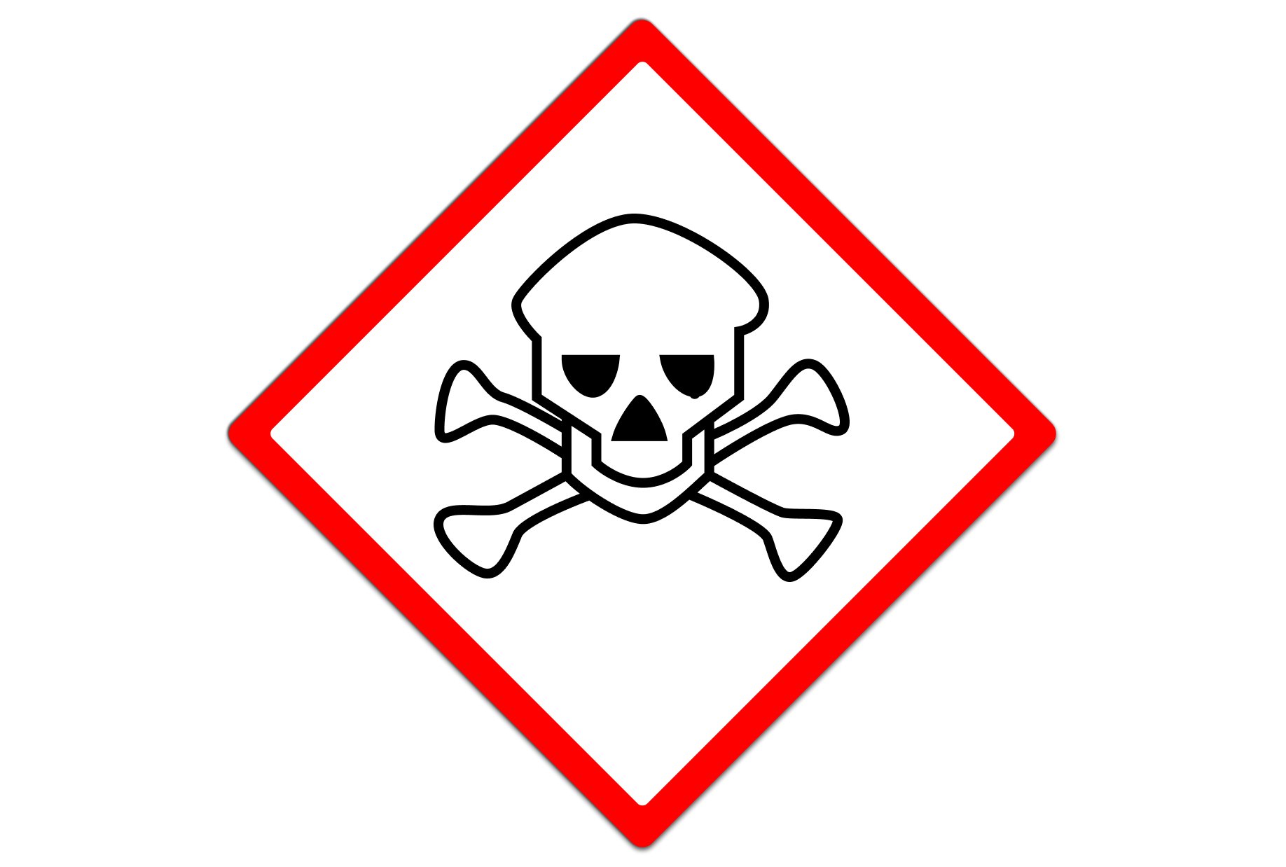 Skull and bones toxic symbol