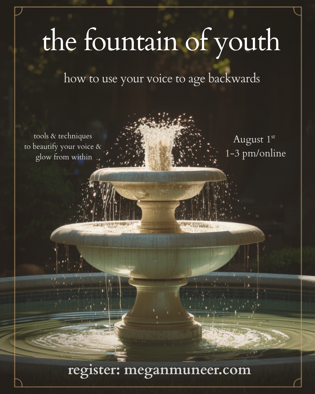 The Fountain of Youth Vocal and Wellness Course