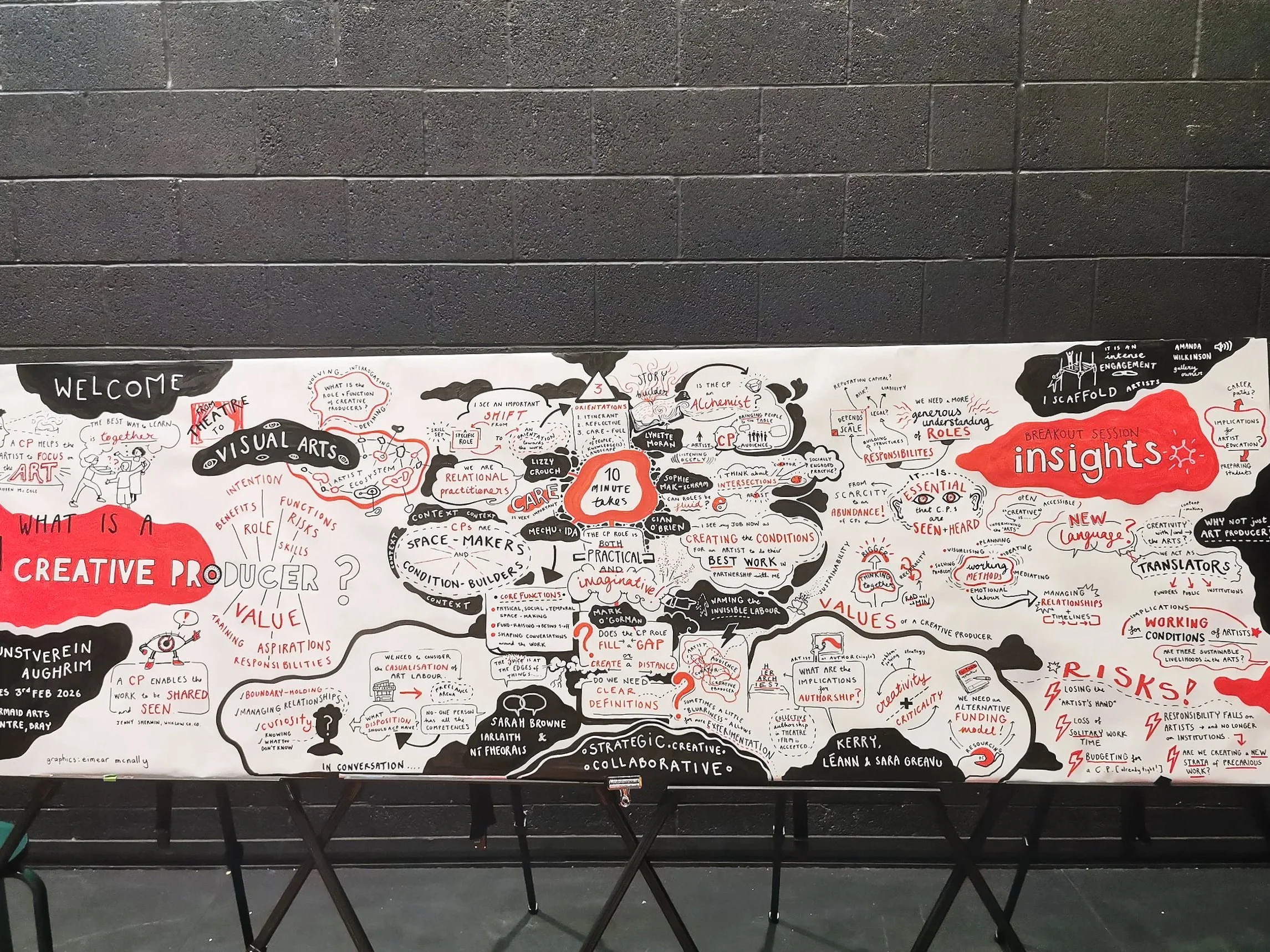 Eimear McNally graphic recording Kunstverein Aughrim