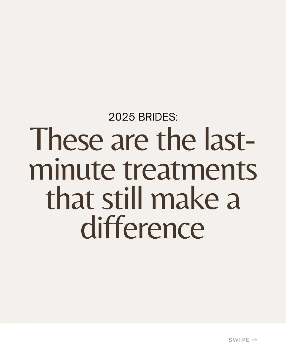 Brides-to-be, this one&rsquo;s for you ✨

If you&rsquo;re getting married this year and only just thinking about skin treatments&hellip; don&rsquo;t panic. You don&rsquo;t need to overhaul everything to see a real difference.

With the right plan (an