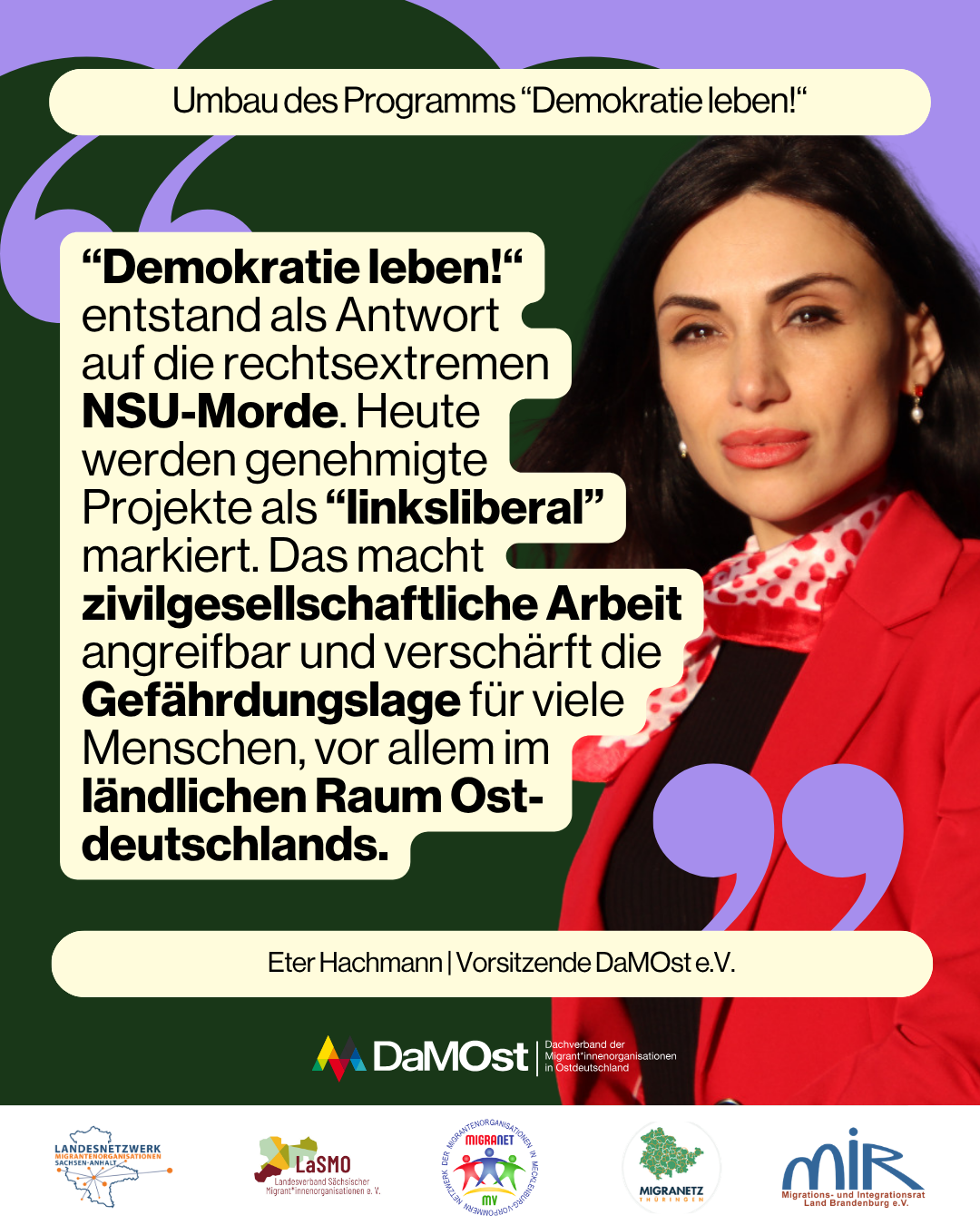 Umbau des Programms “Demokratie leben!“