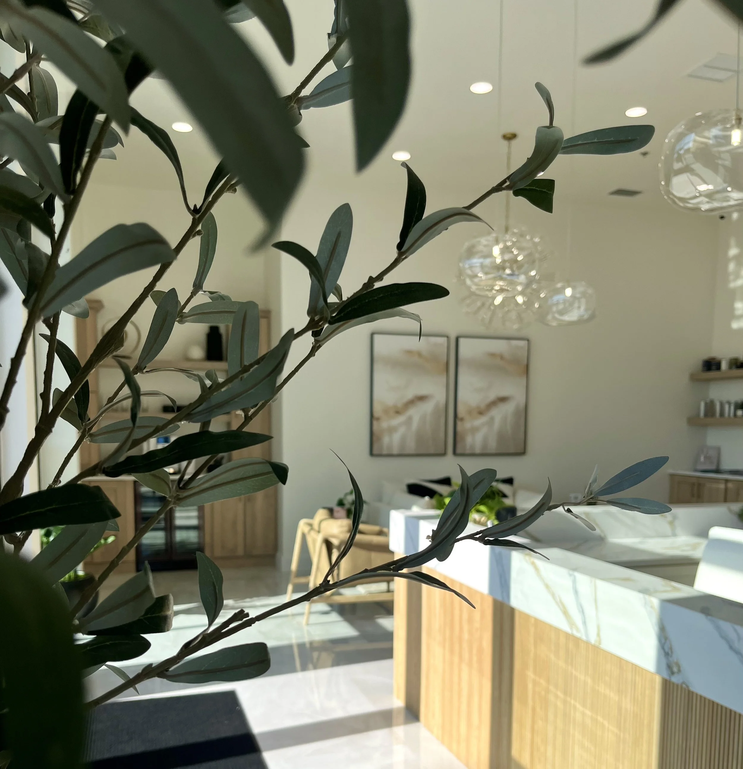 Clean, professional medical spa treatment room with neutral tones at Luminess Med Spa in Jacksonville