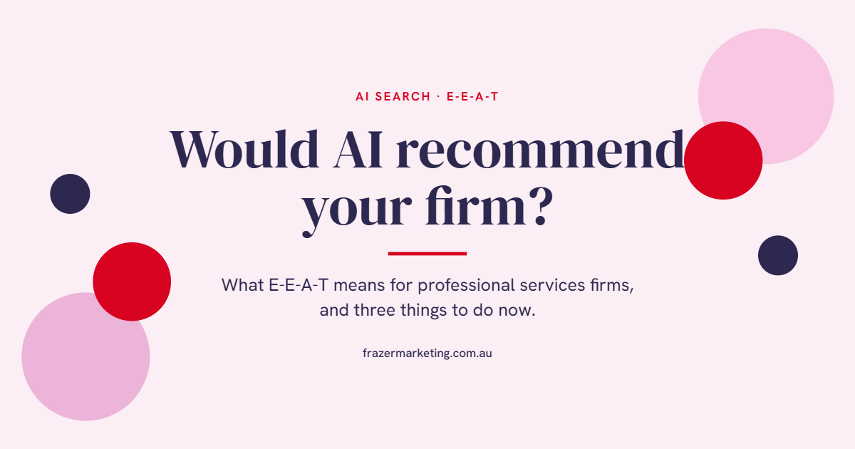 A practical guide to E-E-A-T for professional services