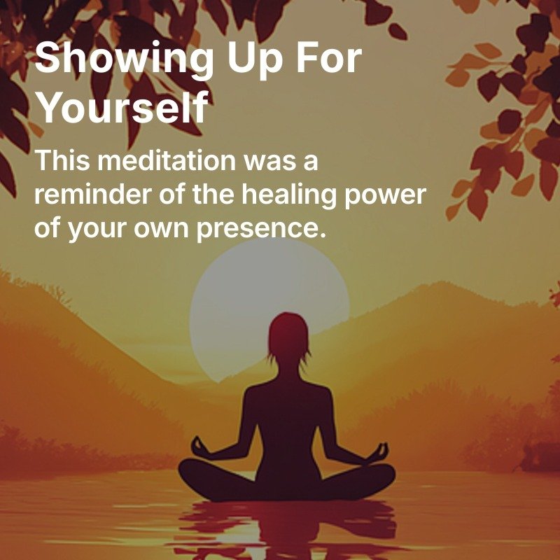 A reminder that your presence is the medicine. 

This meditation invites you back into your body, out of over-identifying with wounds, and into remembrance of who you are beneath the noise.

🔥Nothing to fix. 
🔥Nothing to become. 
🔥Just presence.

