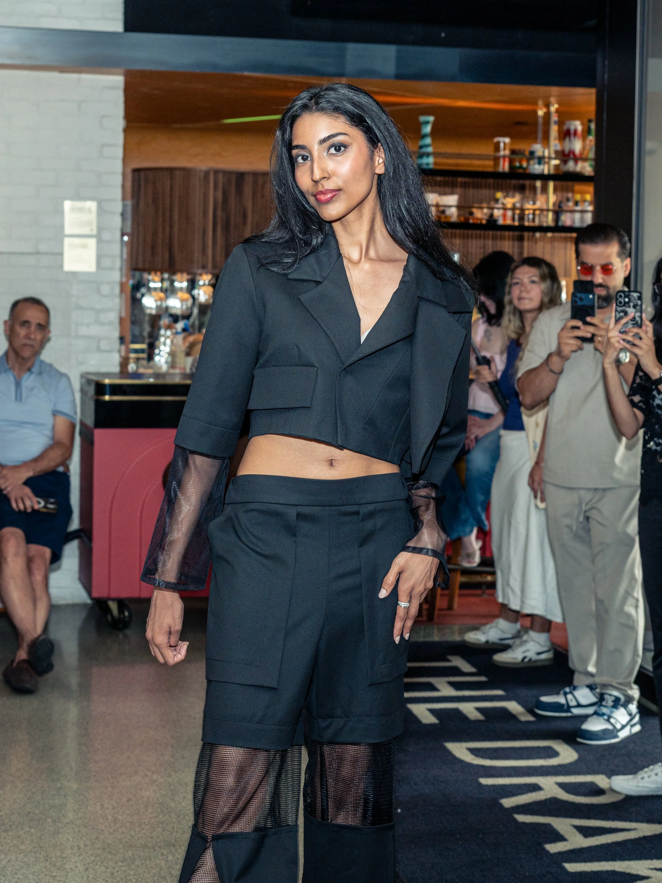 ELIANE- Mesh Tailored Shorts