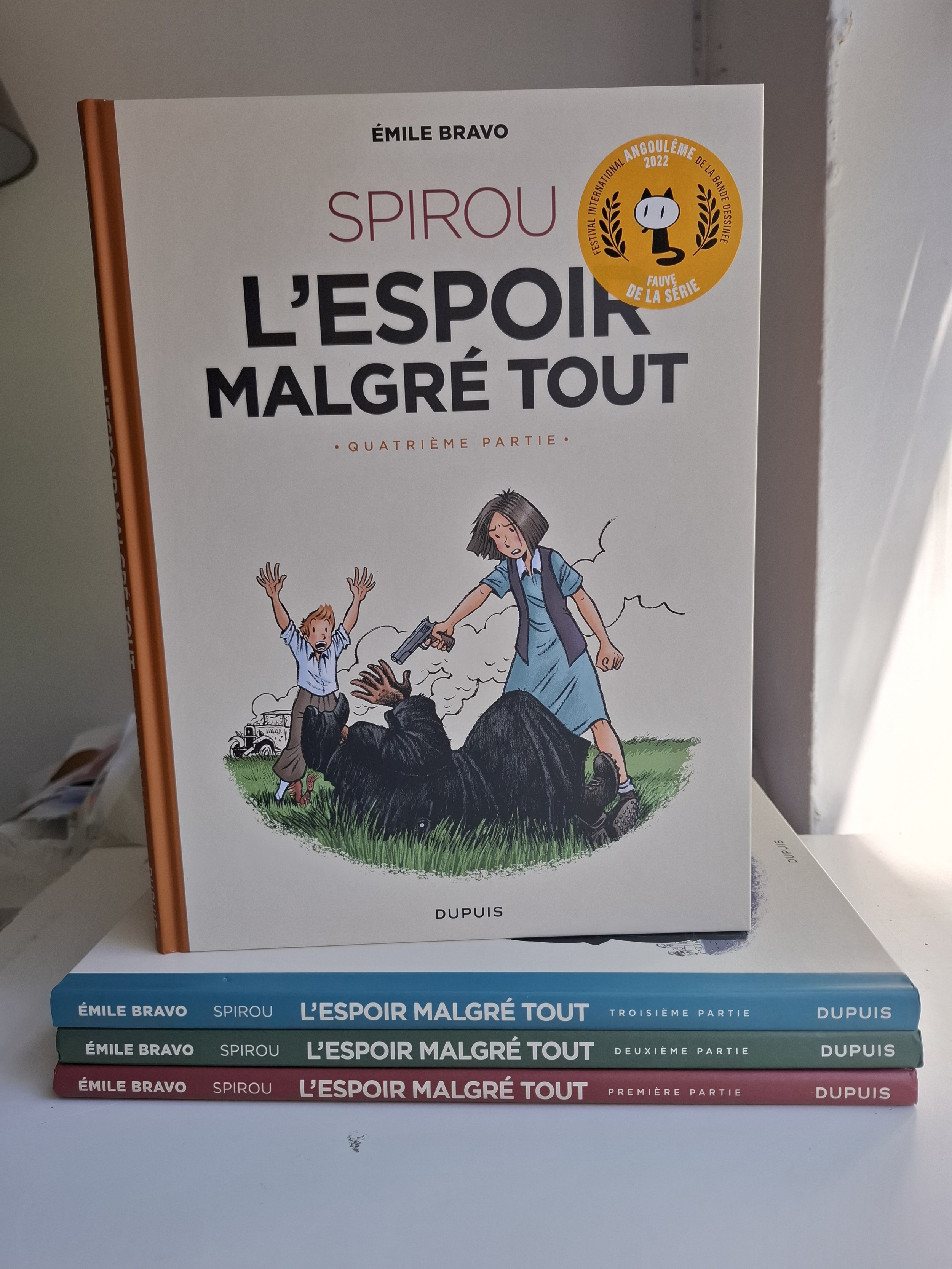 SPIROU L'ESPOIR MALGRE TOUT TOMES 1 à 4 SERIE COMPLETE TOUS EO EMILE BRAVO