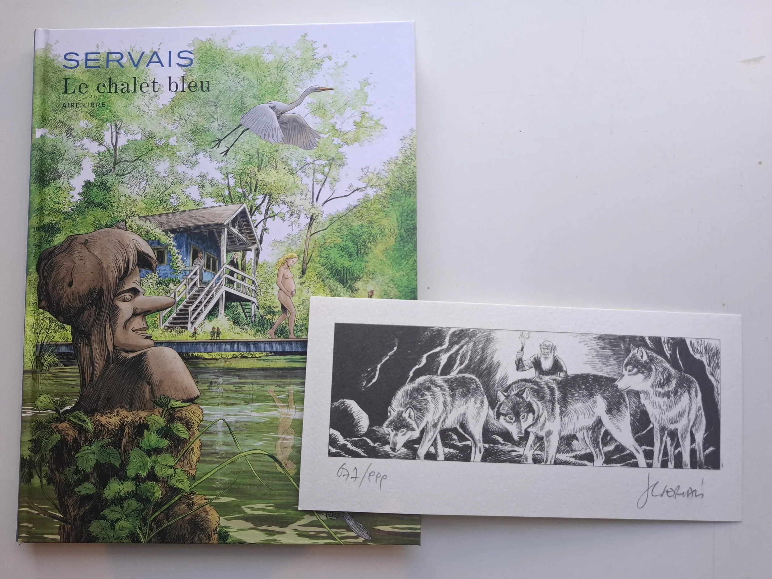 AIRE LIBRE SERVAIS LE CHALET BLEU EO 2018 + EX-LIBRIS N/S