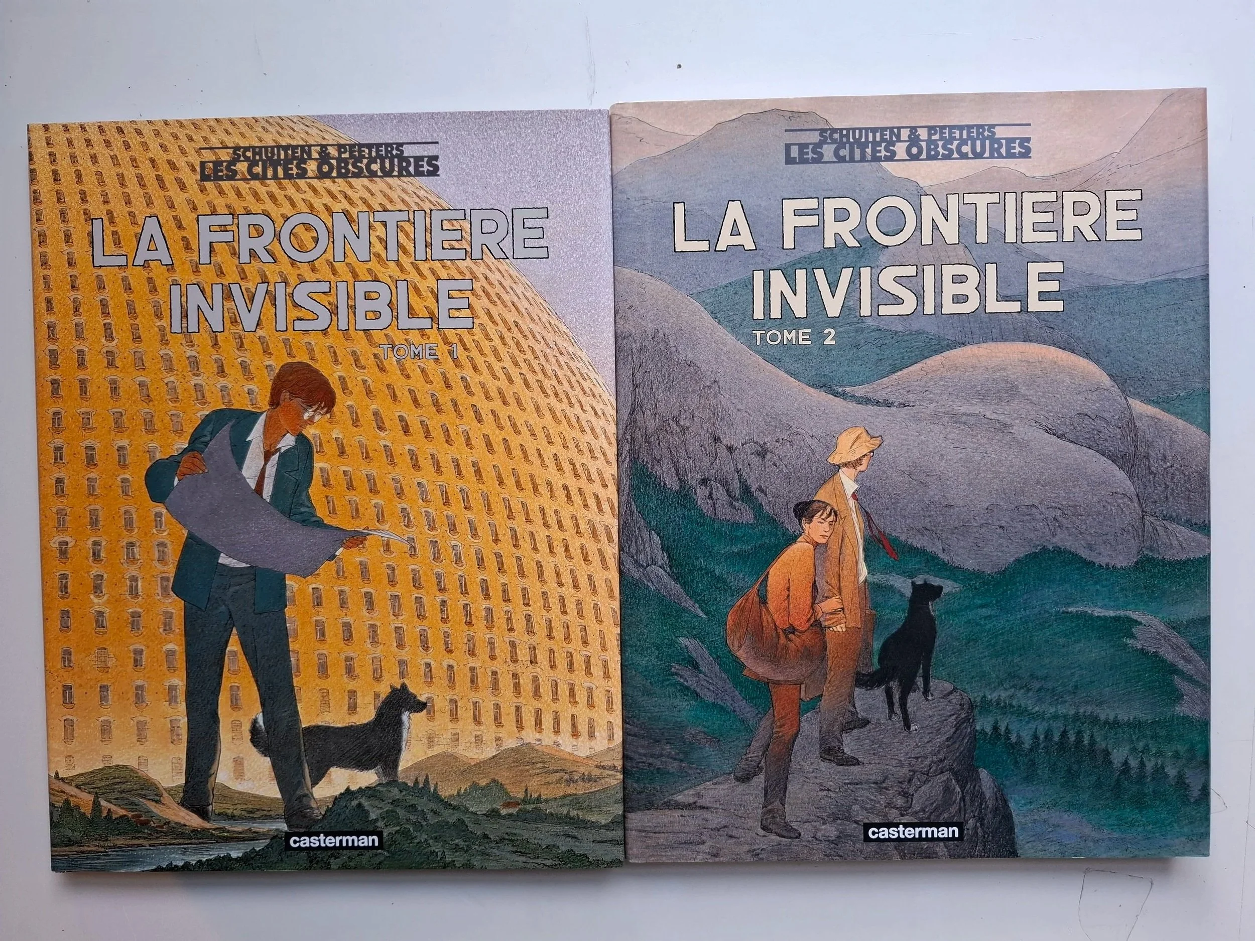 SCHUITEN LES CITES OBSCURES "LA FRONTIERE INVISIBLE" TOMES 1-2 AVEC JAQUETTE TOUS EO