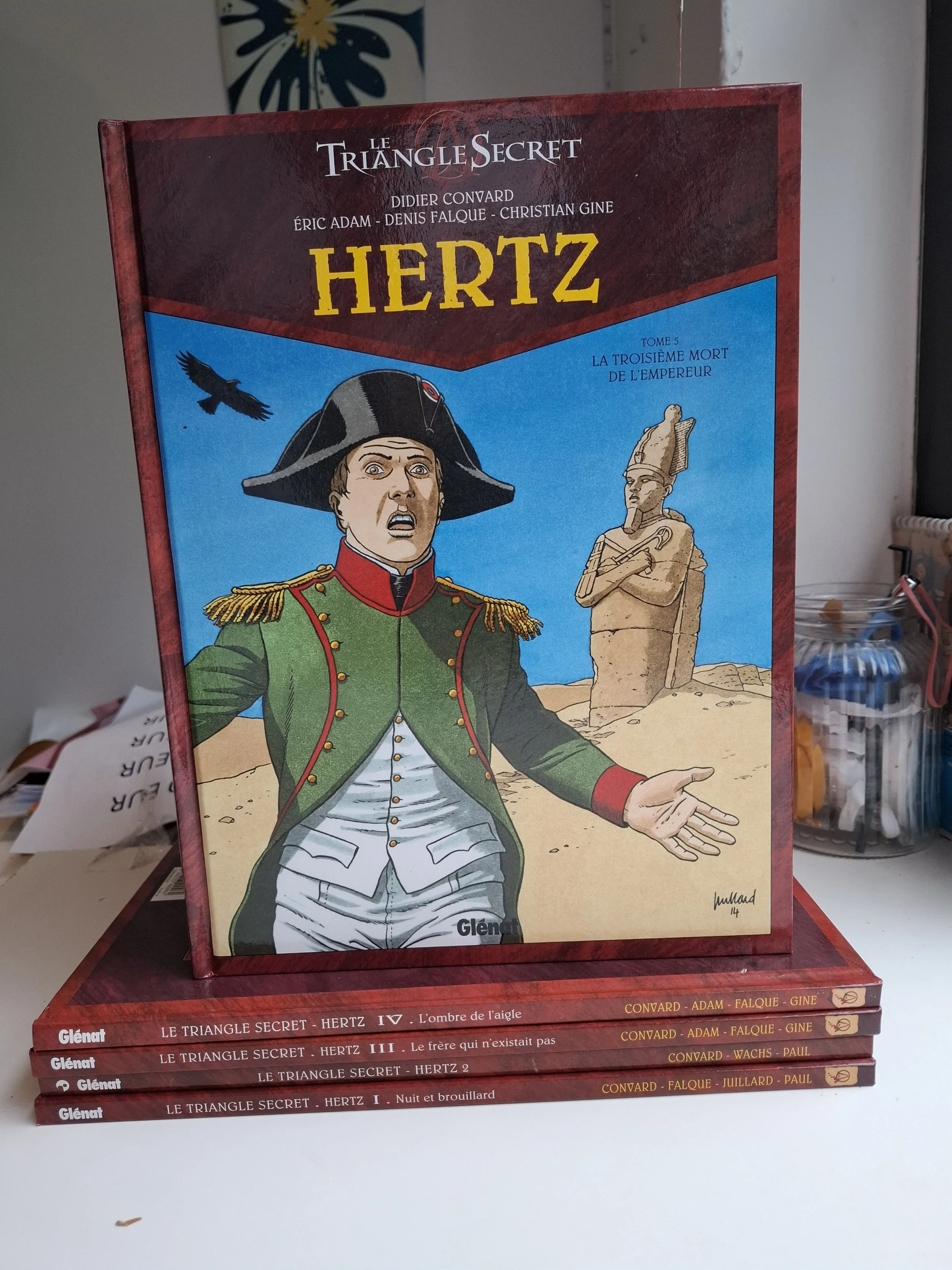 LE TRIANGLE SECRET HERTZ TOMES 1 à 5 SERIE COMPLETE  GLENAT EO