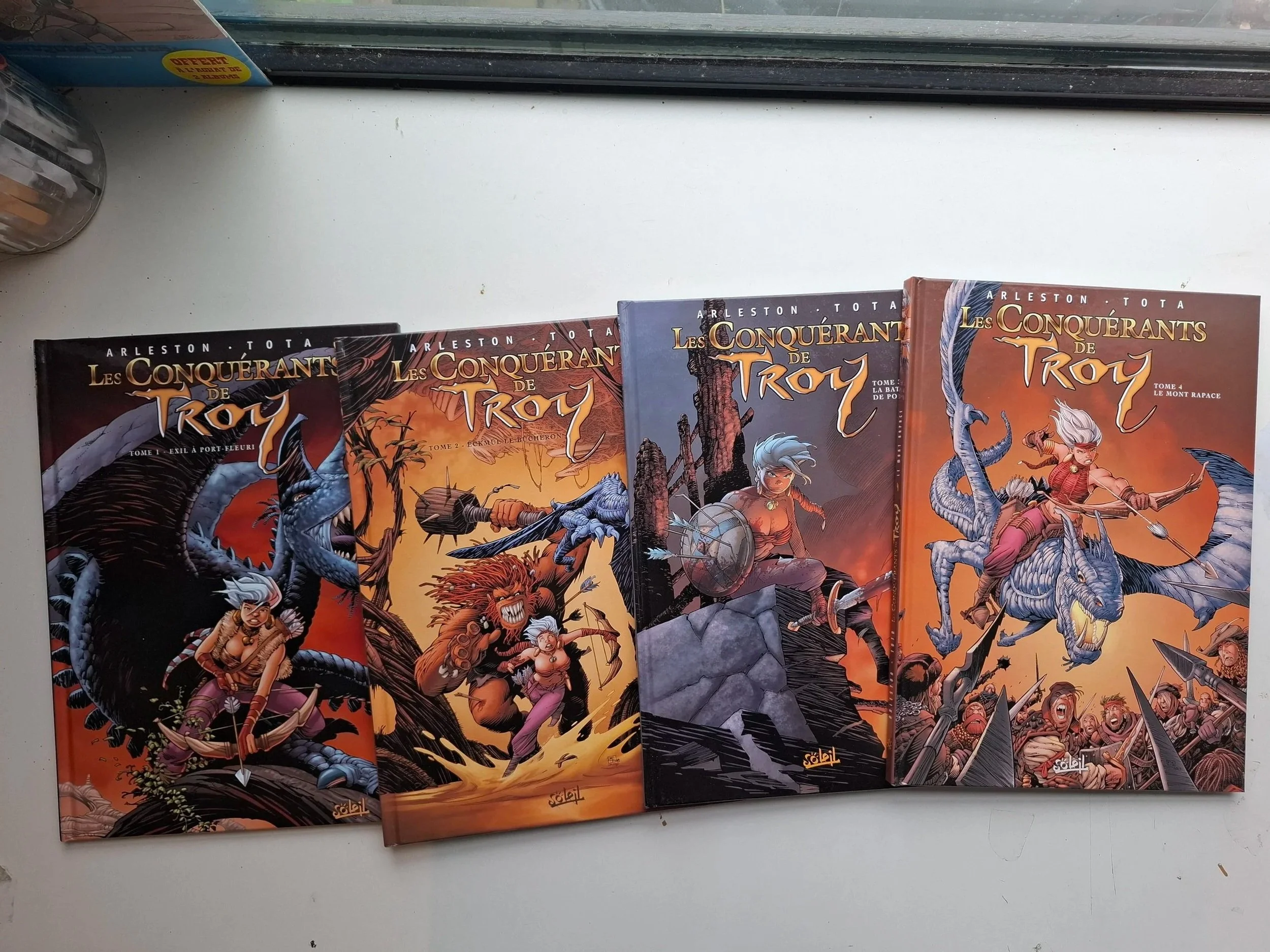 CONQUERANTS DE TROY TOMES 1 à 4 SERIE COMPLETE EO