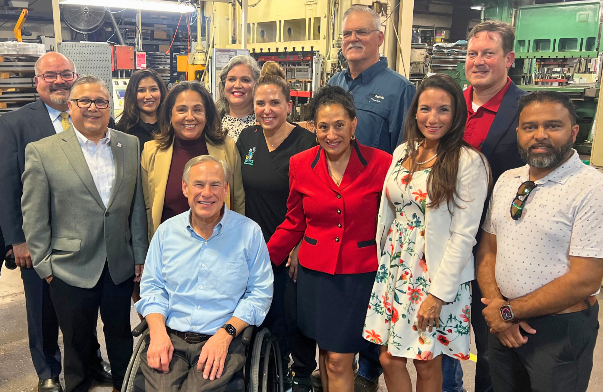 group photo with Governor Greg Abbott