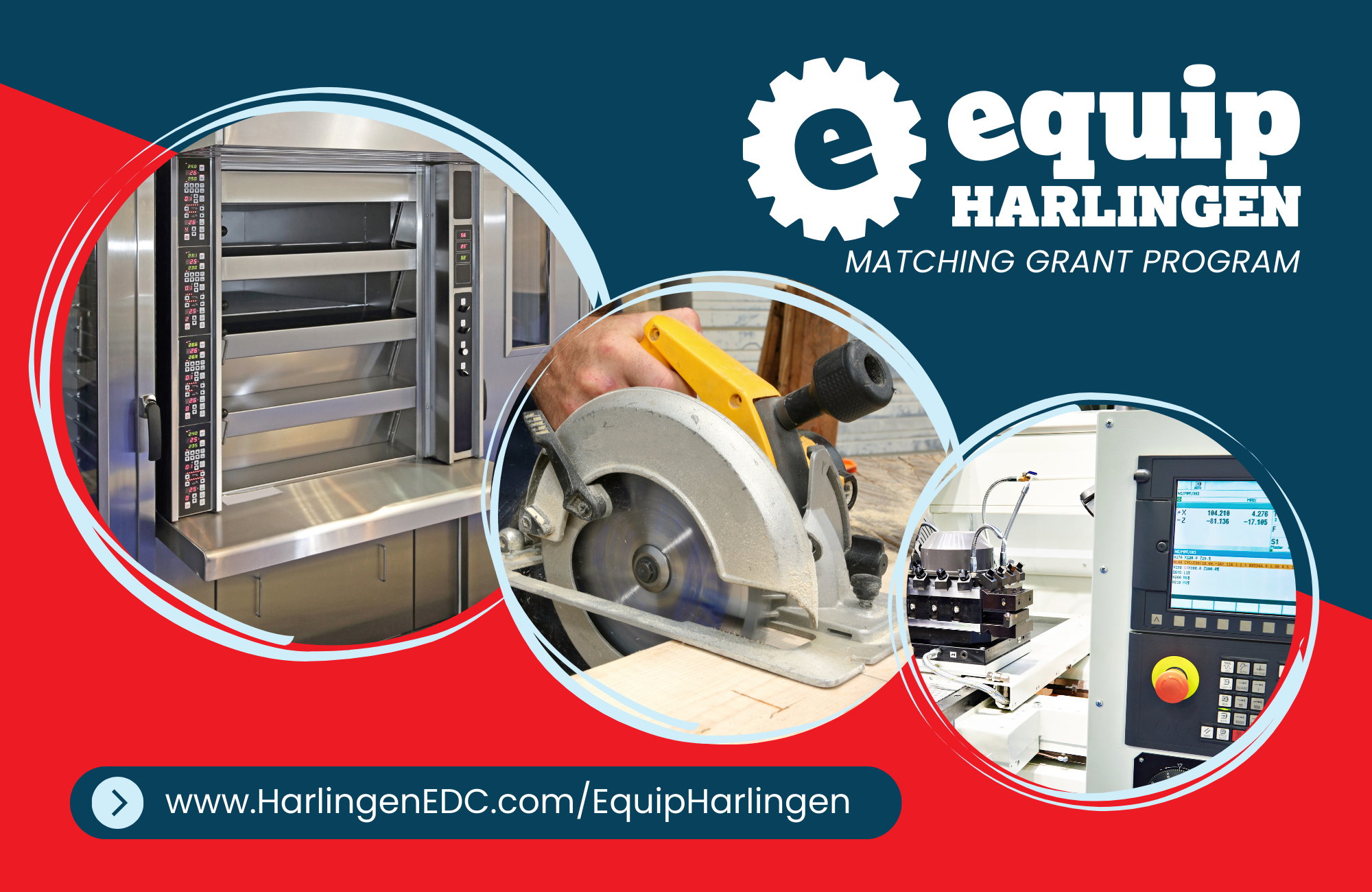 Equip Harlingen Match Grant Program graphic
